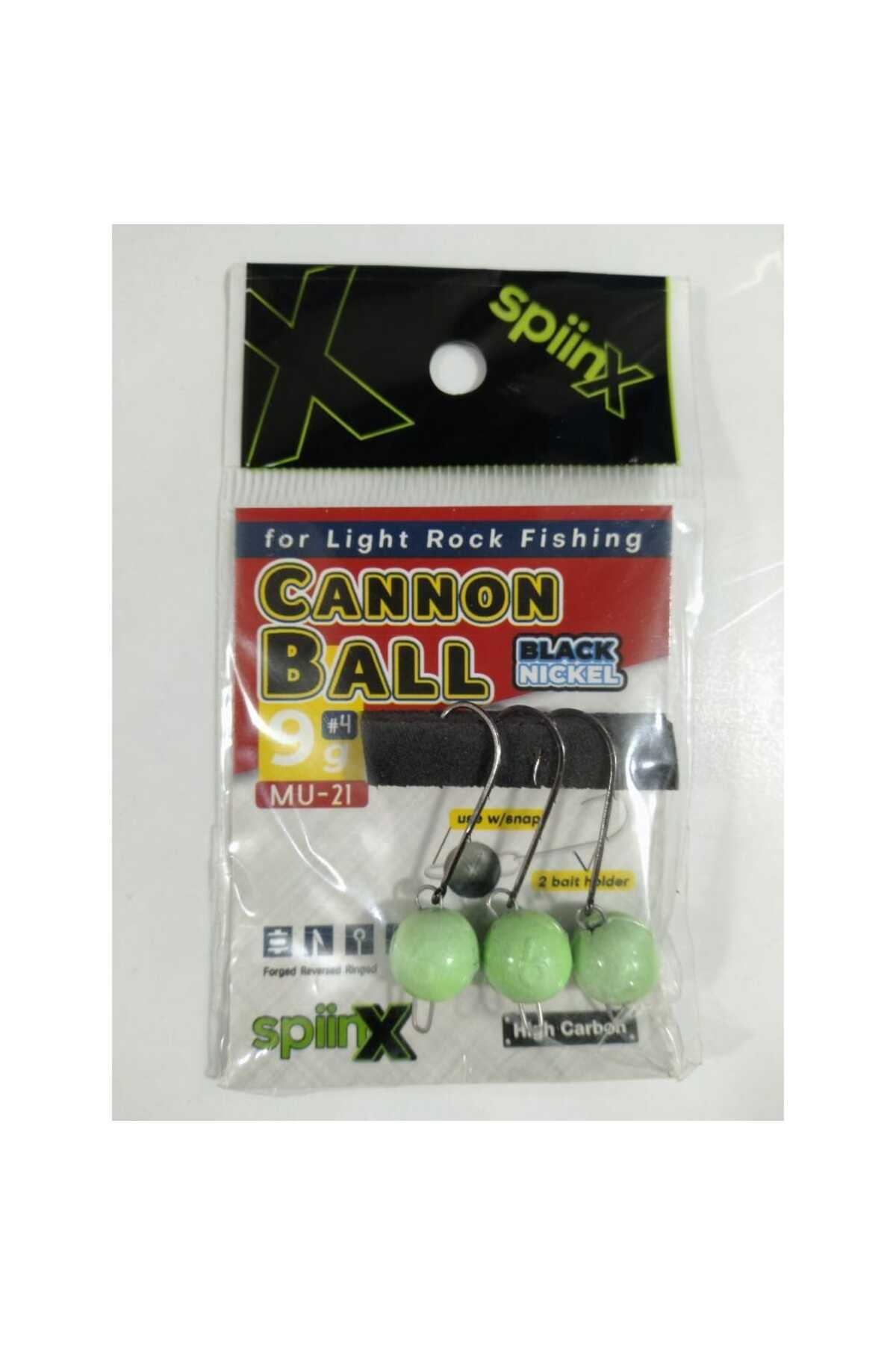 SpiinX CANNONBALL JIGHEAD UV YEŞİL 9 GR - 3 PCS