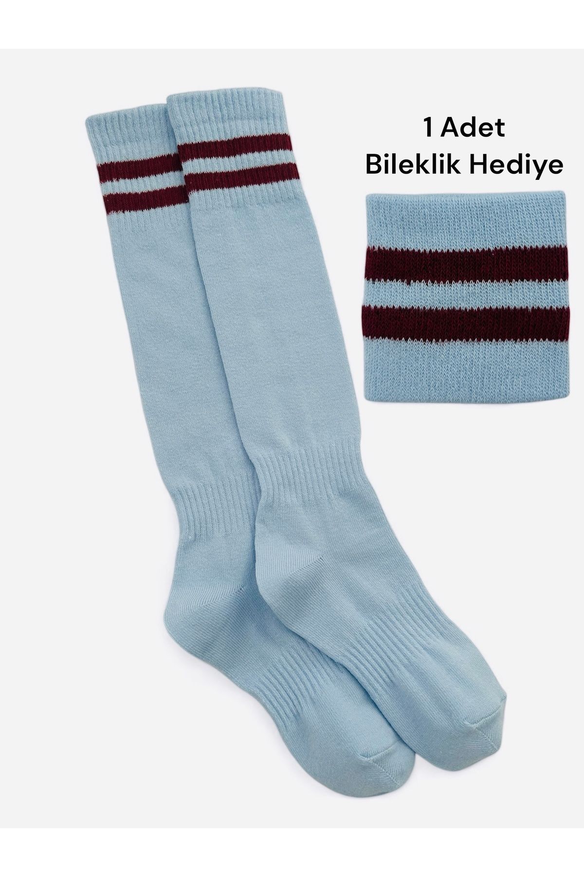 Çorabistaan 2 Çift Çok Renkli Çemberli Unisex Kız Erkek Çocuk Futbol Halı Saha Maç Çorabı Tozluk Spor Taraftar
