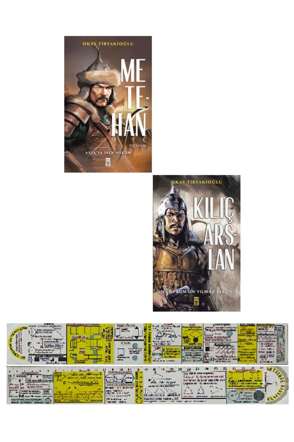 Timaş Yayınları Okay Tiryakioğlu 2 Kitap / Met3han + Kılıçarslan + Mat. Öğreten Cetvel