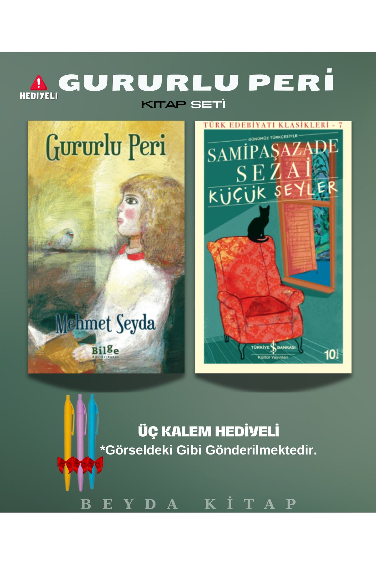 Bilge Kültür Sanat Gururlu Peri - Küçük Şeyler - Mehmet Seyda - Kitap Seti - Kalem Hediyeli