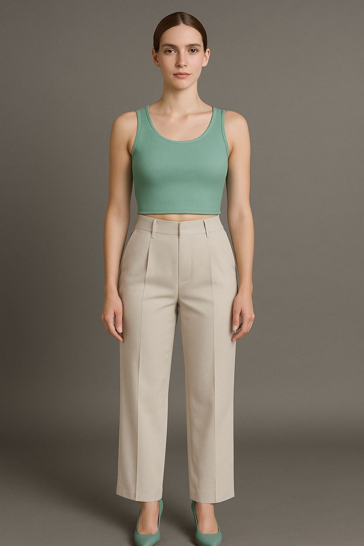 ELONİ GENİŞ ASKILI SLIMFIT CROP
