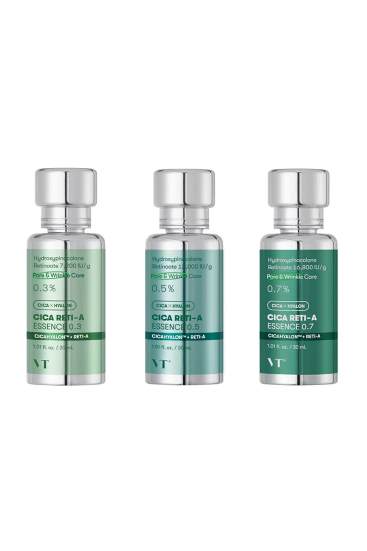 سرم پوست VT CICA RETI A ESSENCE 0.7 منافذ و مراقبت از چین چروک سطح اصلی VT COSMETICS