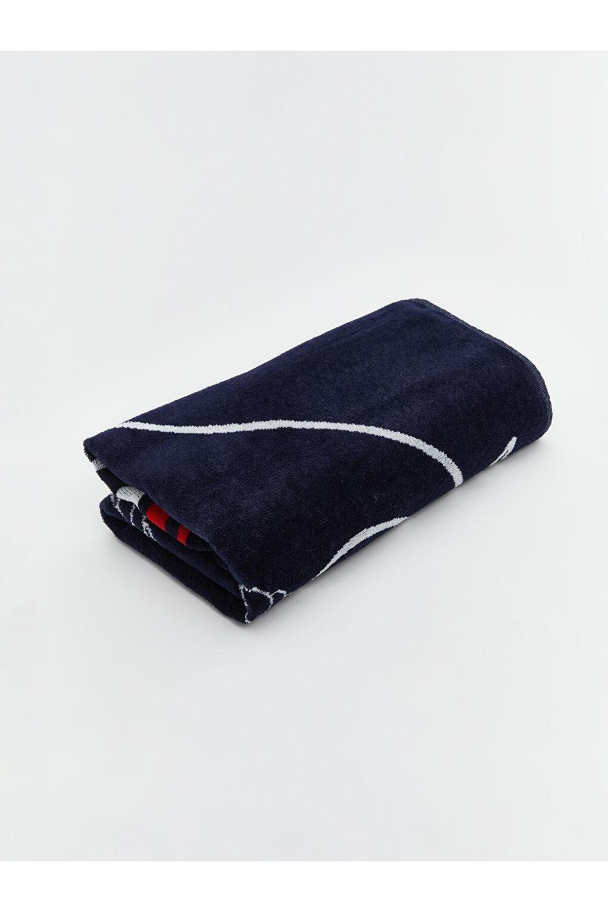 ال سی وایکیکی لوازم جانبی LCW حوله ساحلی مردانه طرح لنگر 70x150 سانتی‌متر (S5)