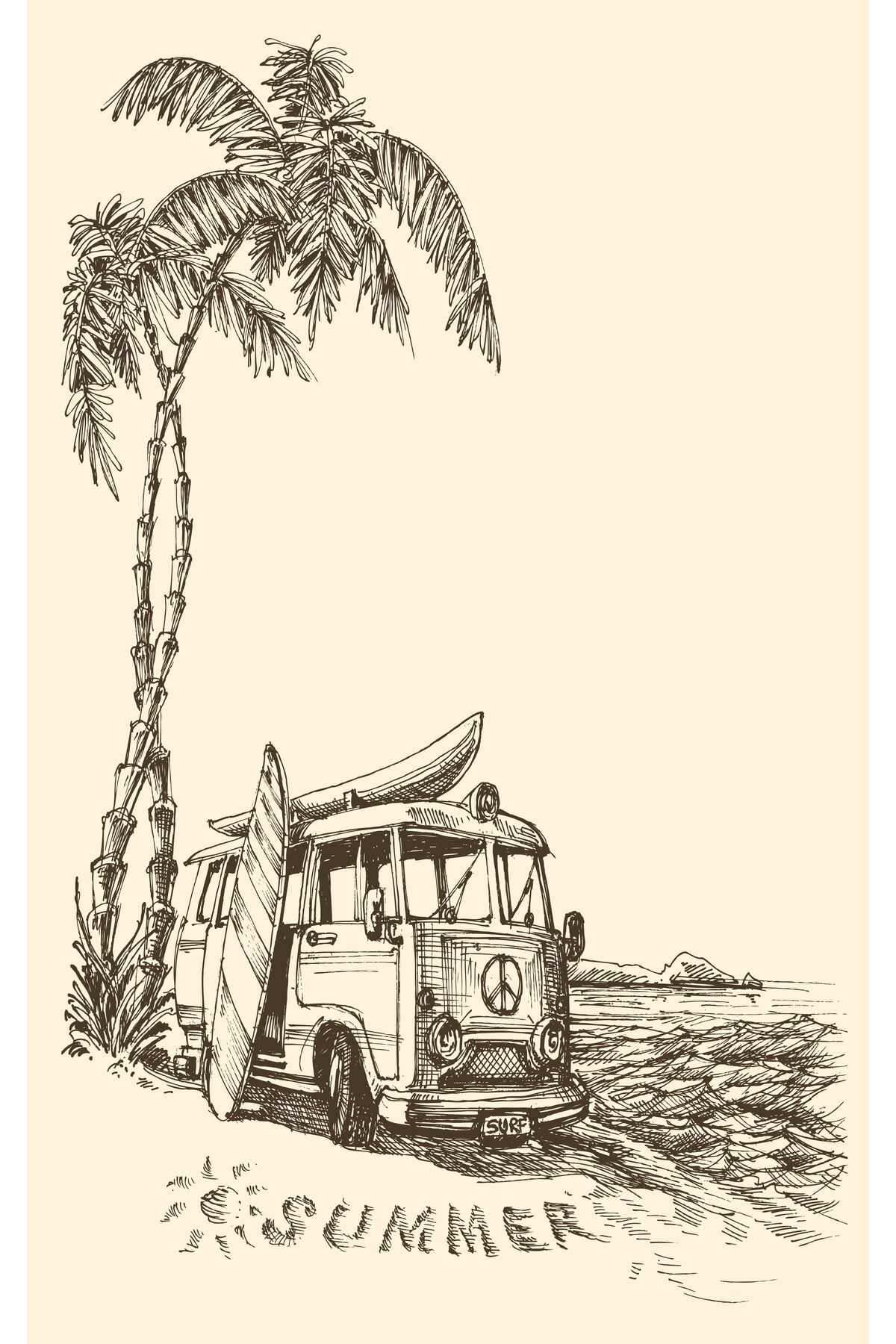 Fabeteks Volkswagen Summer Plaj Havlusu 75x150 cm
