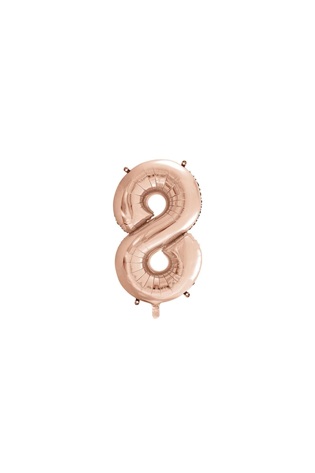 TATLI GÜNLER 34" FOLYO BALON RAKAM 8 ROSE GOLD