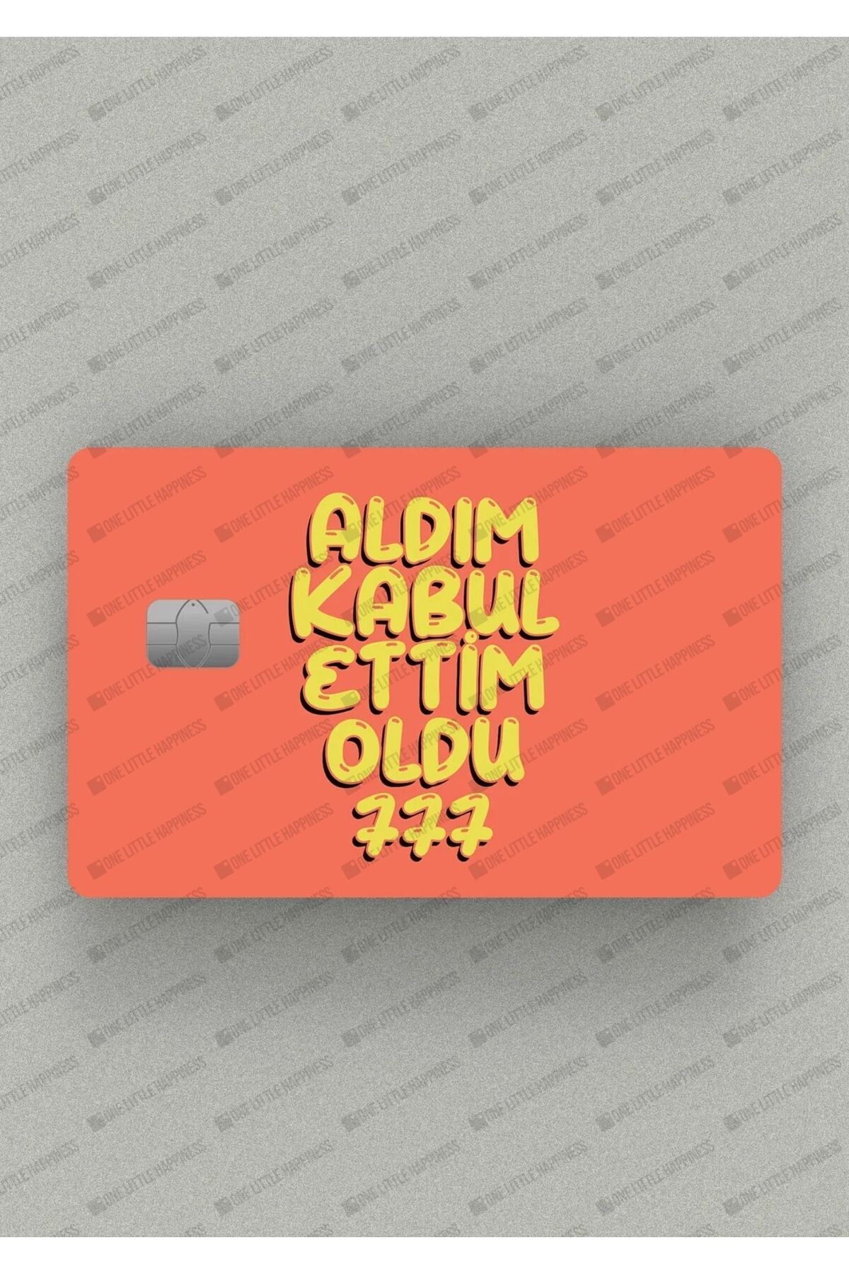 One Little Happiness Manifest Aldım Kabul Ettim Oldu 777 Kredi Kartı Sticker Kaplama