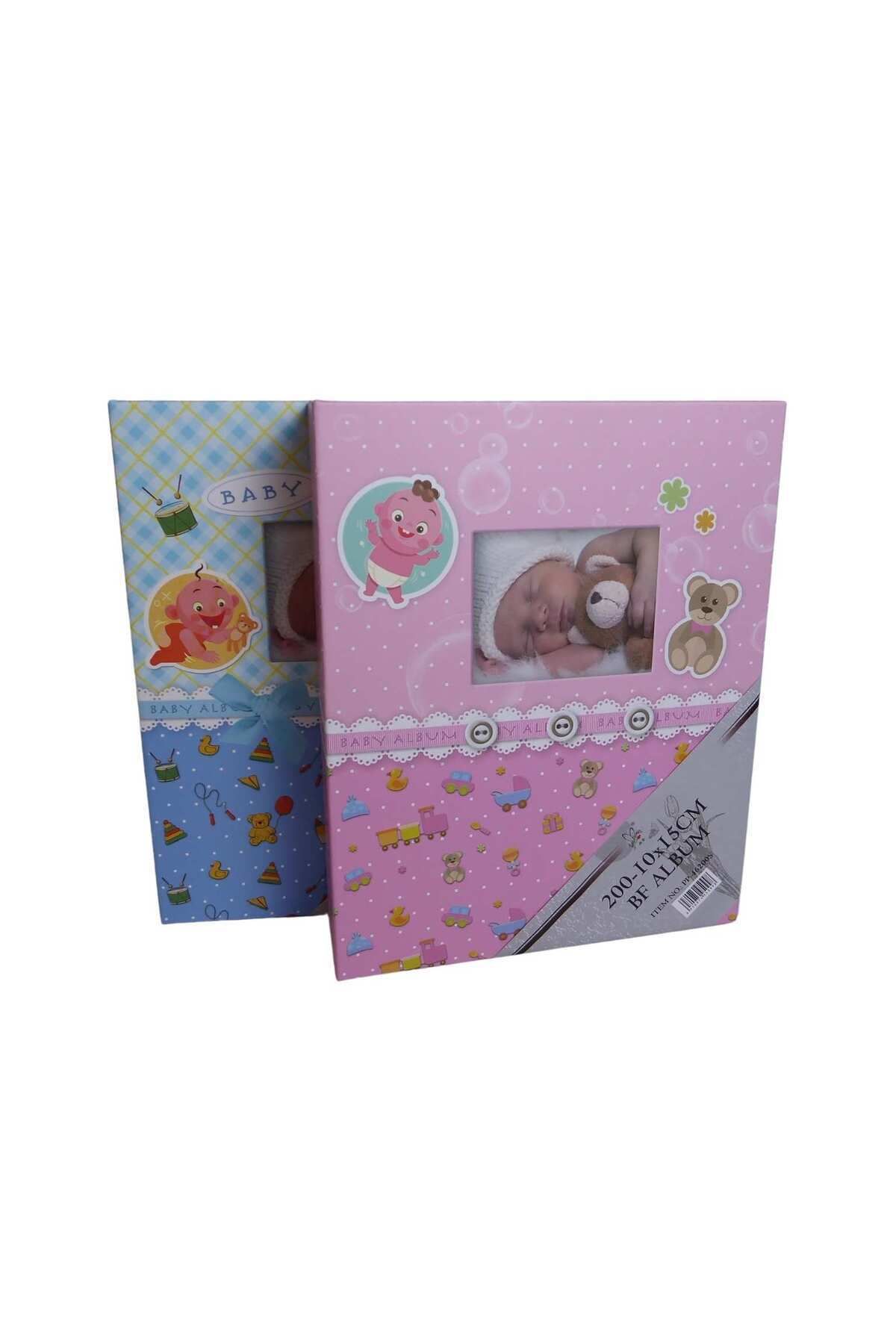 BF ALBÜM Fotoğraf Albümü 10x15 200'lük Bebek Albümü Desenli 2 li set (2) (Penceresiz)