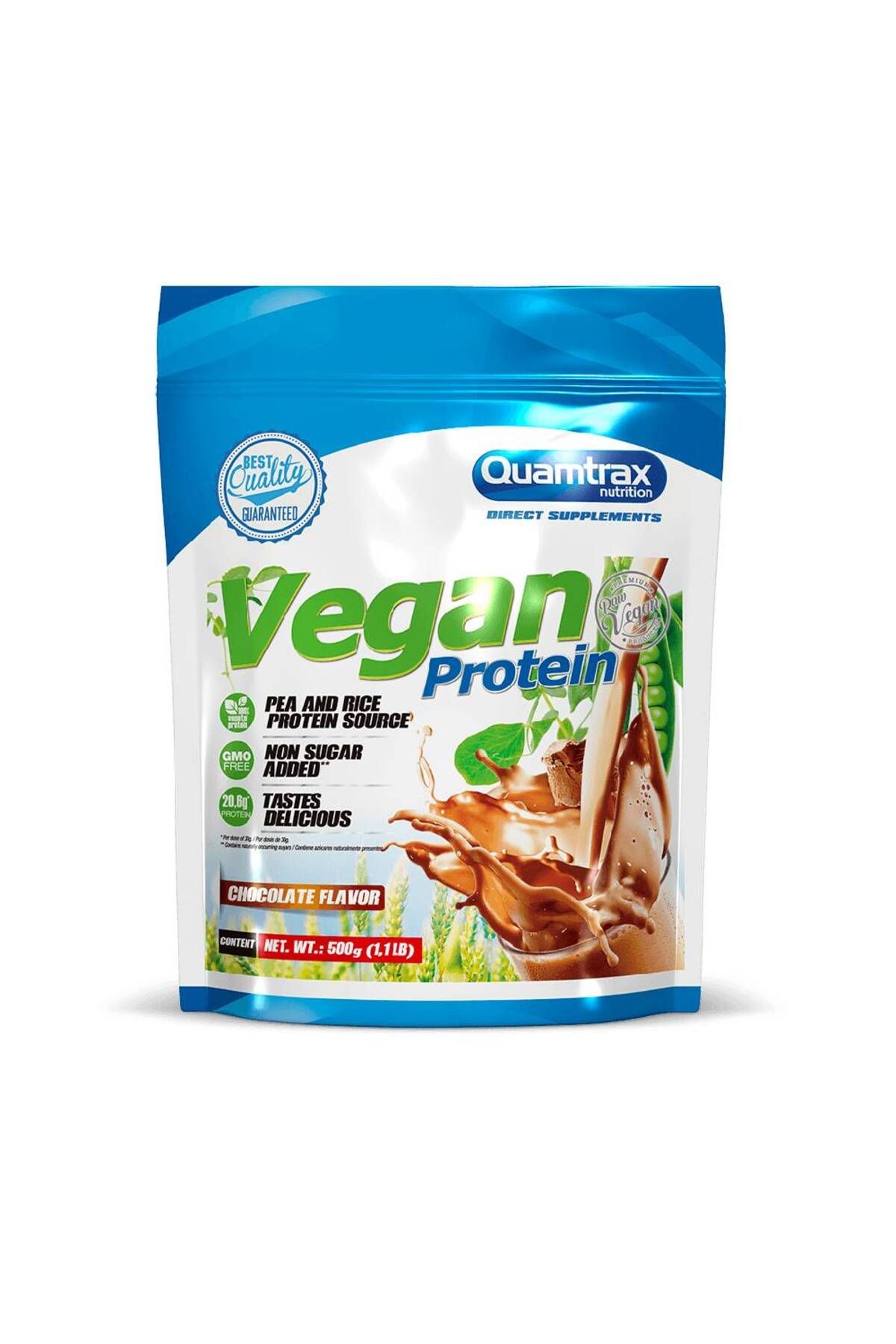 Quamtrax Proteina Vegana, 500g, Pudra, Quamtrax Vanilla Cinnamon - One Size
