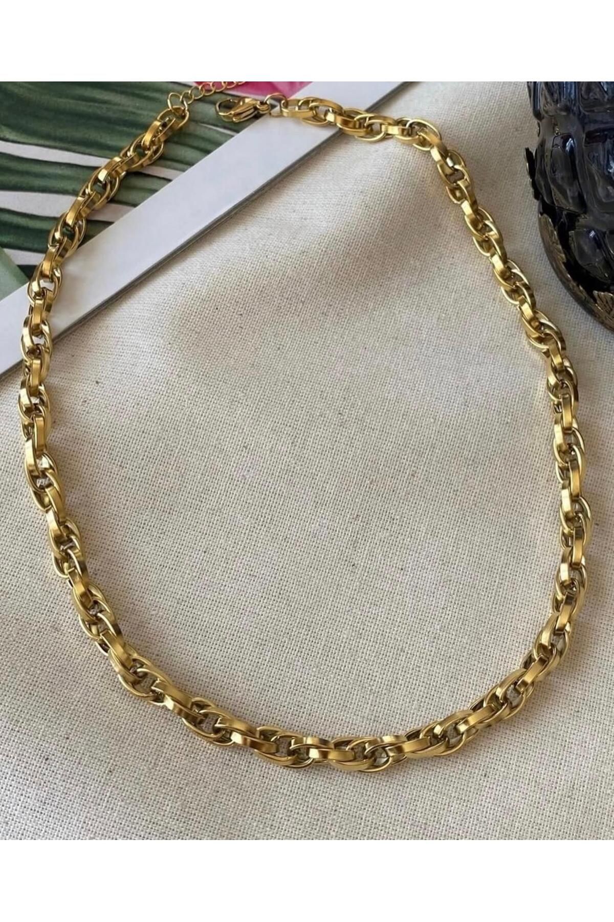 Giz Accesories ÇELİK SARMAL ZİNCİR KOLYE