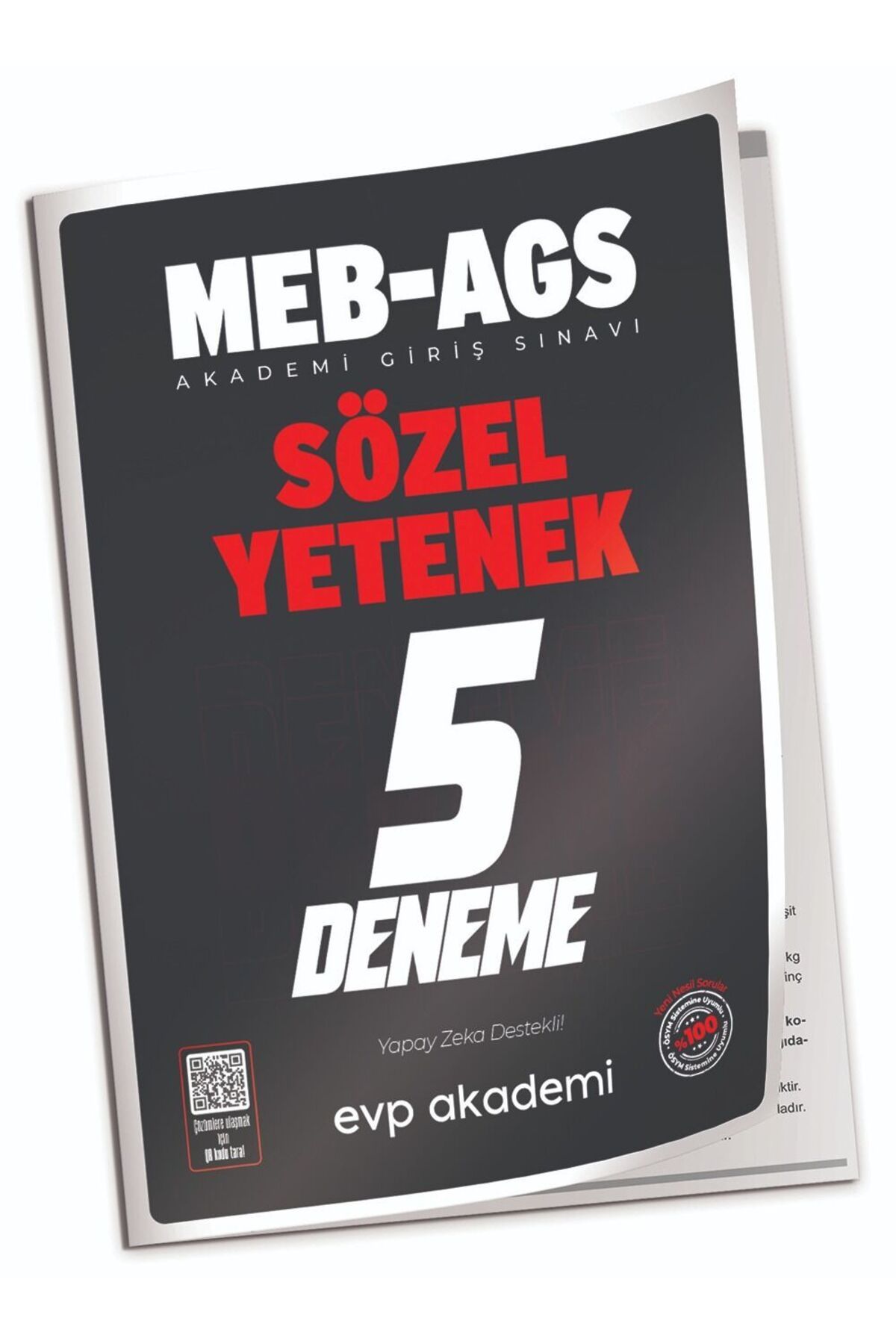 evp akademi 2025 MEB-AGS Sözel Yetenek 5 Deneme Çözümlü EVP Akademi