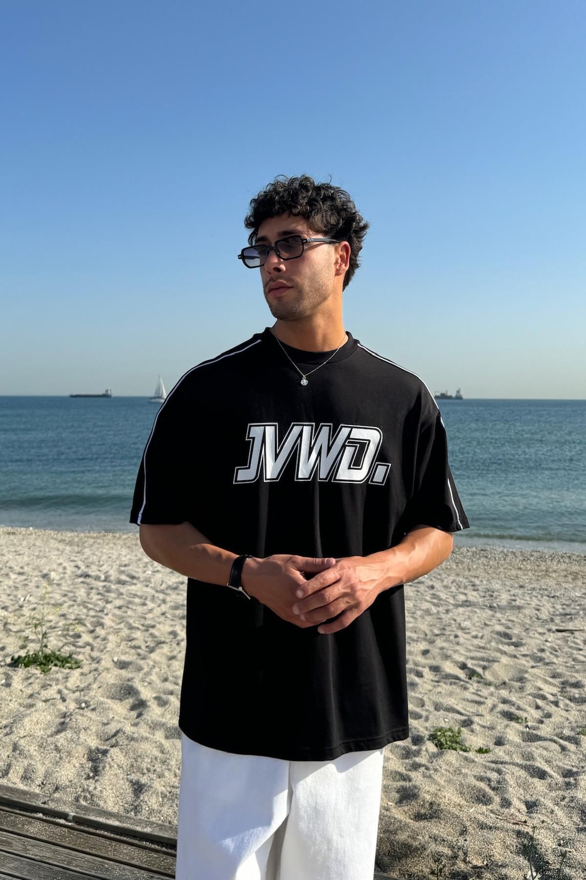 Flaw Wear 22 Jvwd Baskılı Siyah Tişört