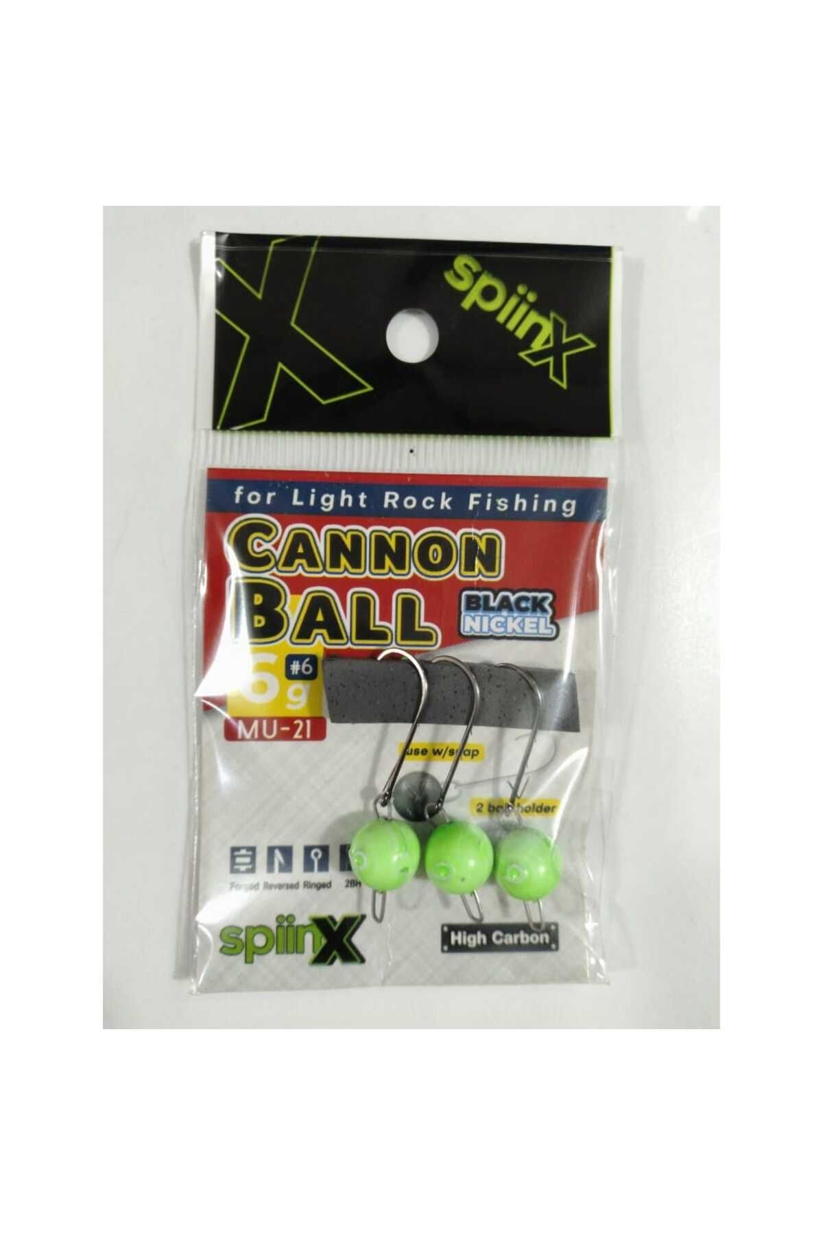 SpiinX CANNONBALL JIGHEAD UV YEŞİL 6 GR - 3 PCS