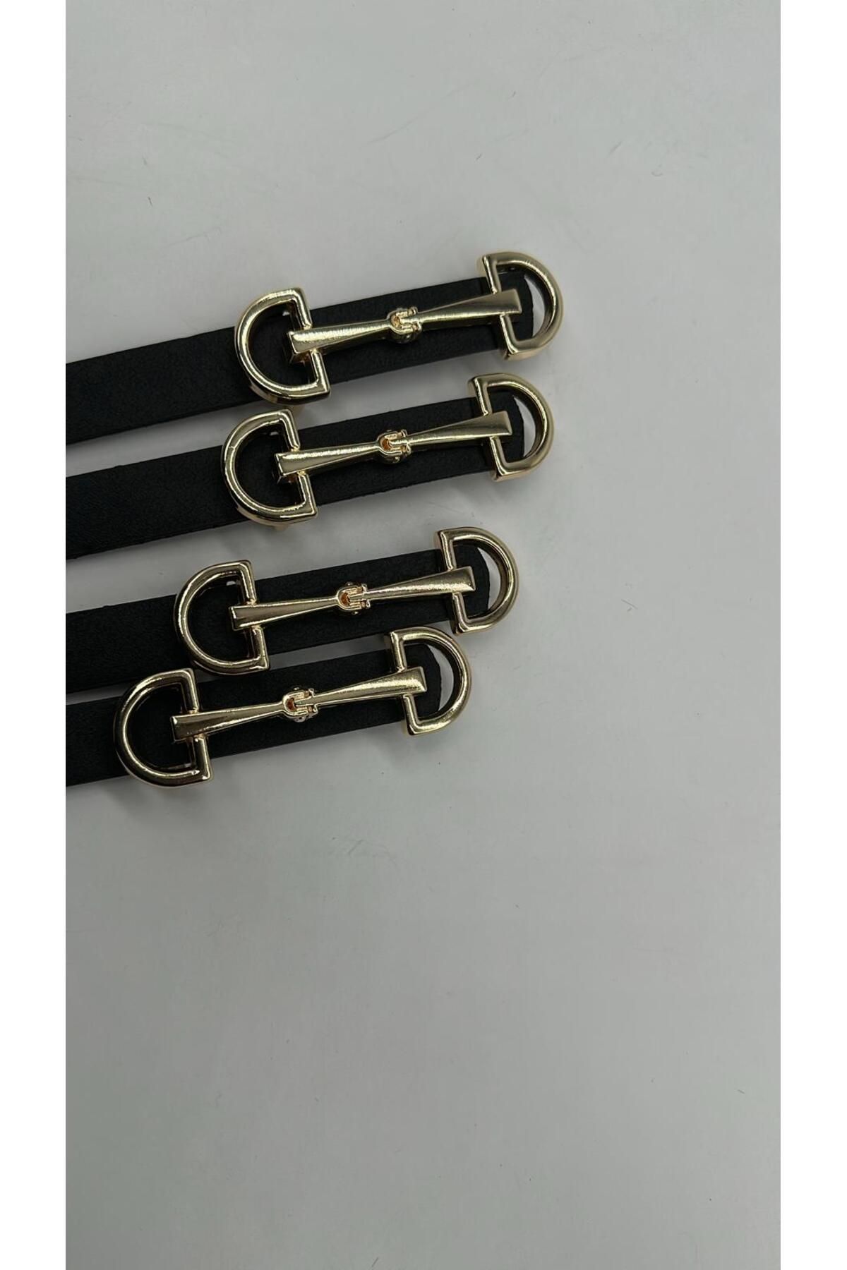 ASLIHAN KEMER Gold Uzun İnce Tokalı Gömlek,Pantalon,Etek,Elbise,Ceket Kemeri