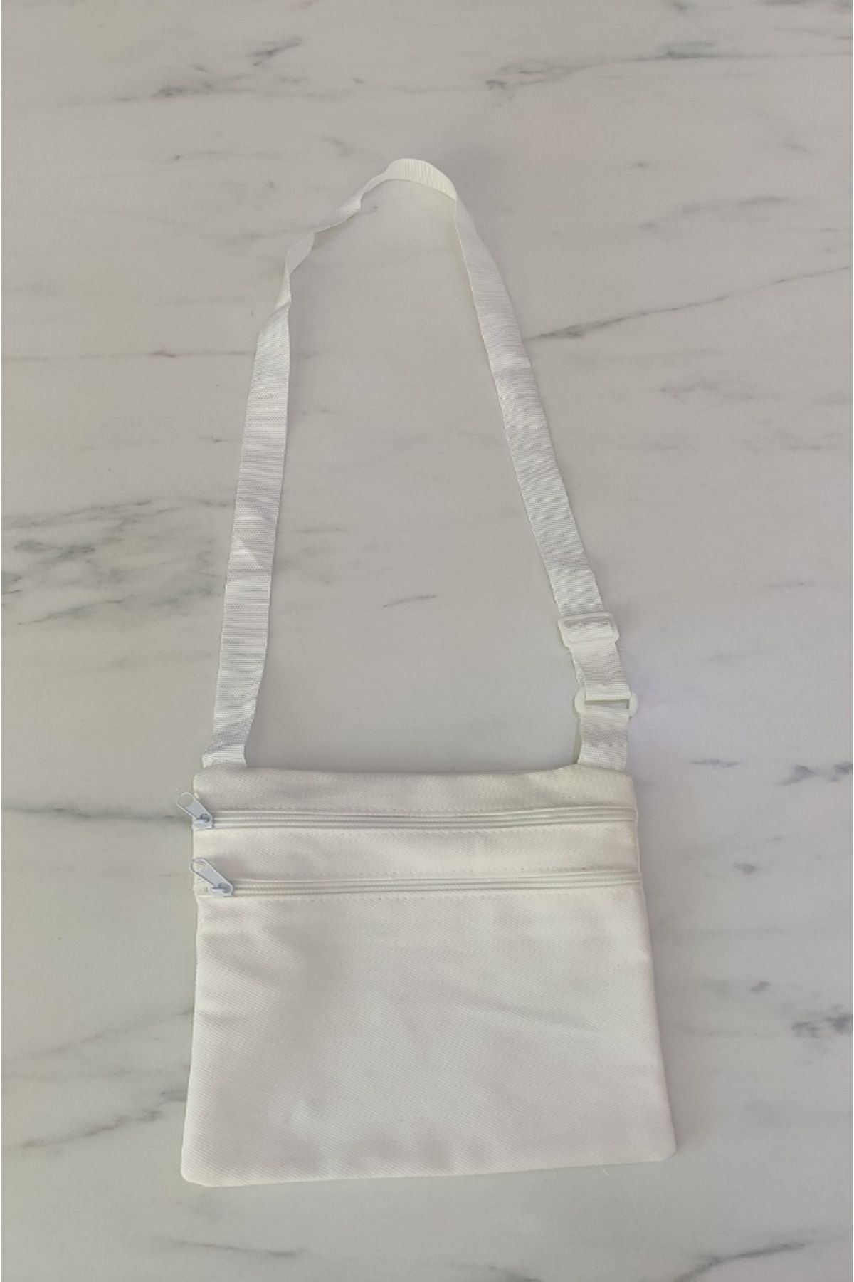 chulfa hac umre bez omuz çantası 2 bölmeli 20x21 cm.