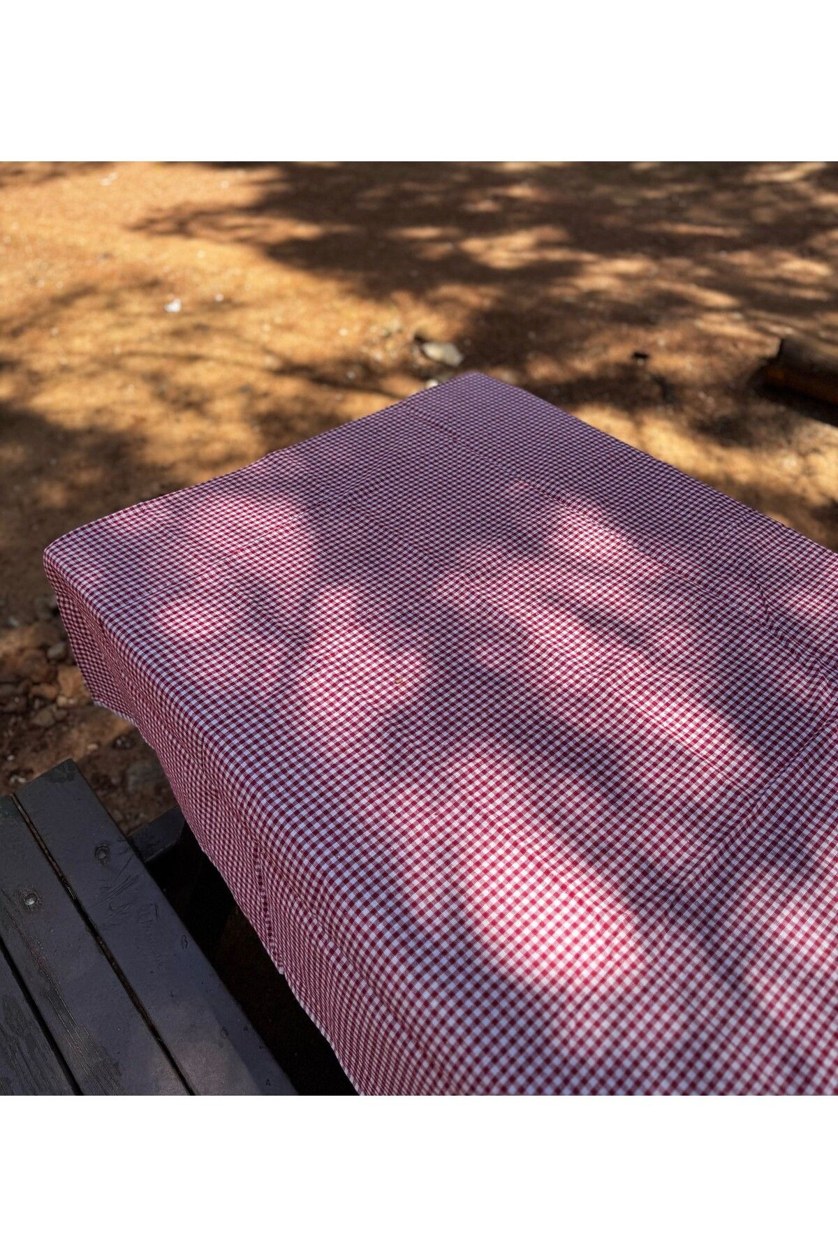 LUSSO Tekstil Küçük Kare Desen Pötikareli Masa Örtüsü,Piknik örtüsü