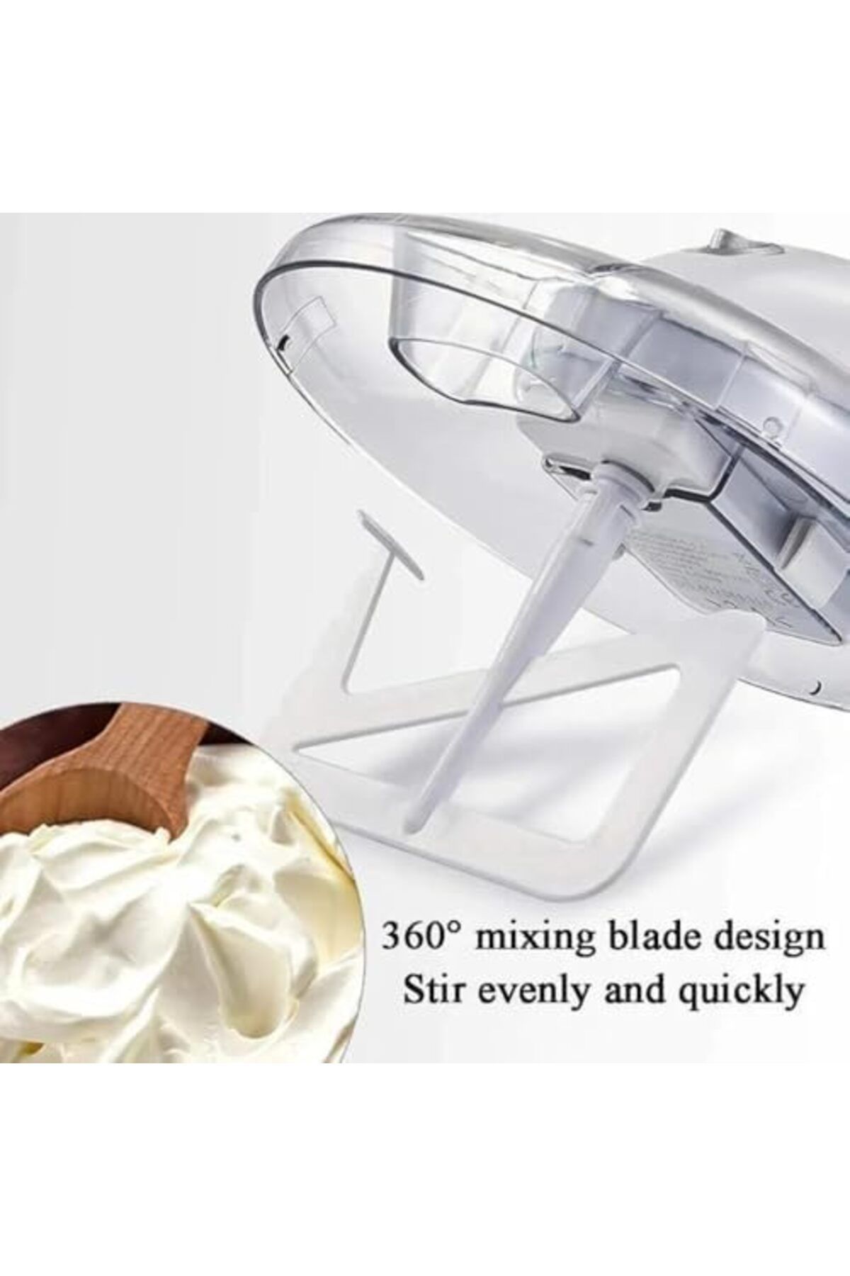 DLC-Ice Cream Maker, 1500 ml Capacity, Sorbet and Frozen Yoghurt Maker, 20-40 Minutes Preparation Time, 3