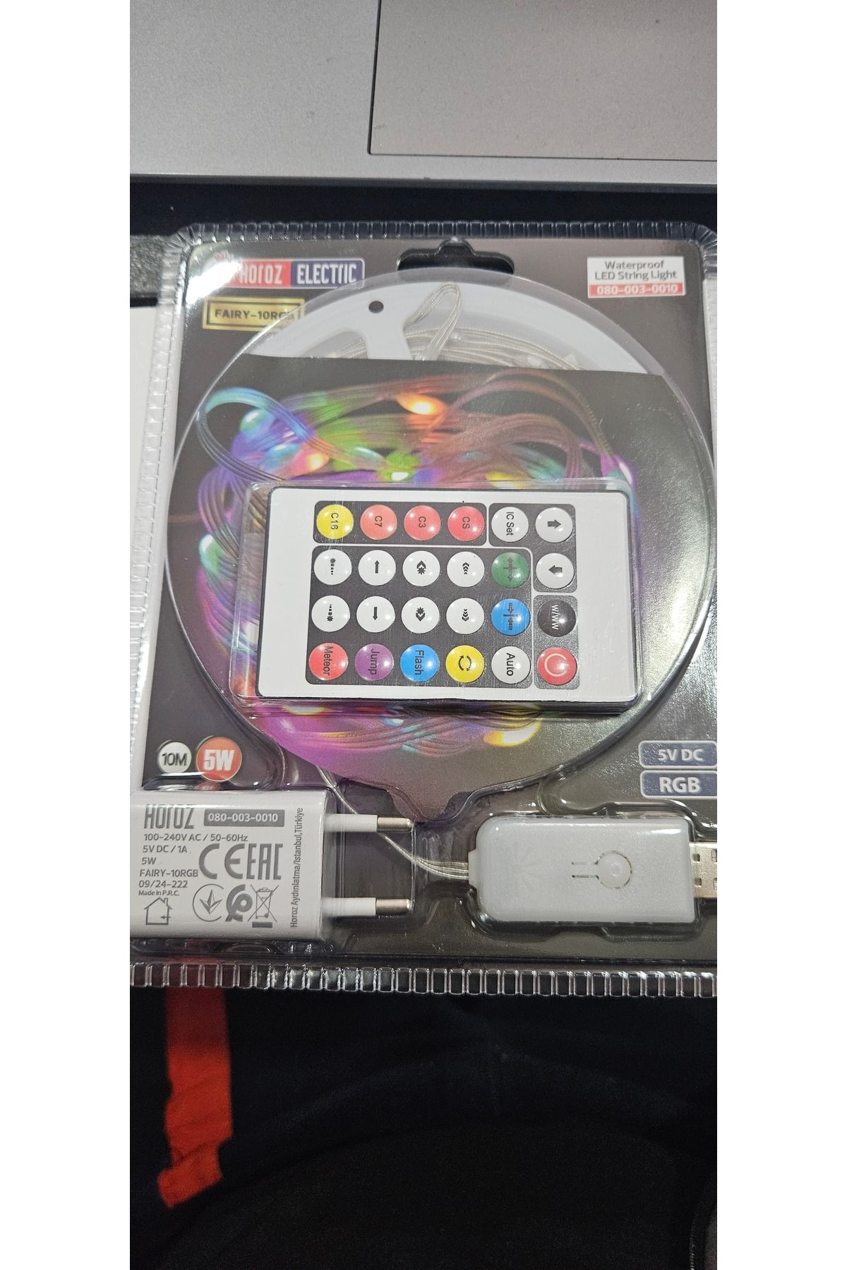 Horoz ŞERİT RGB LED 5 V SET KUMANDALI 10 mt