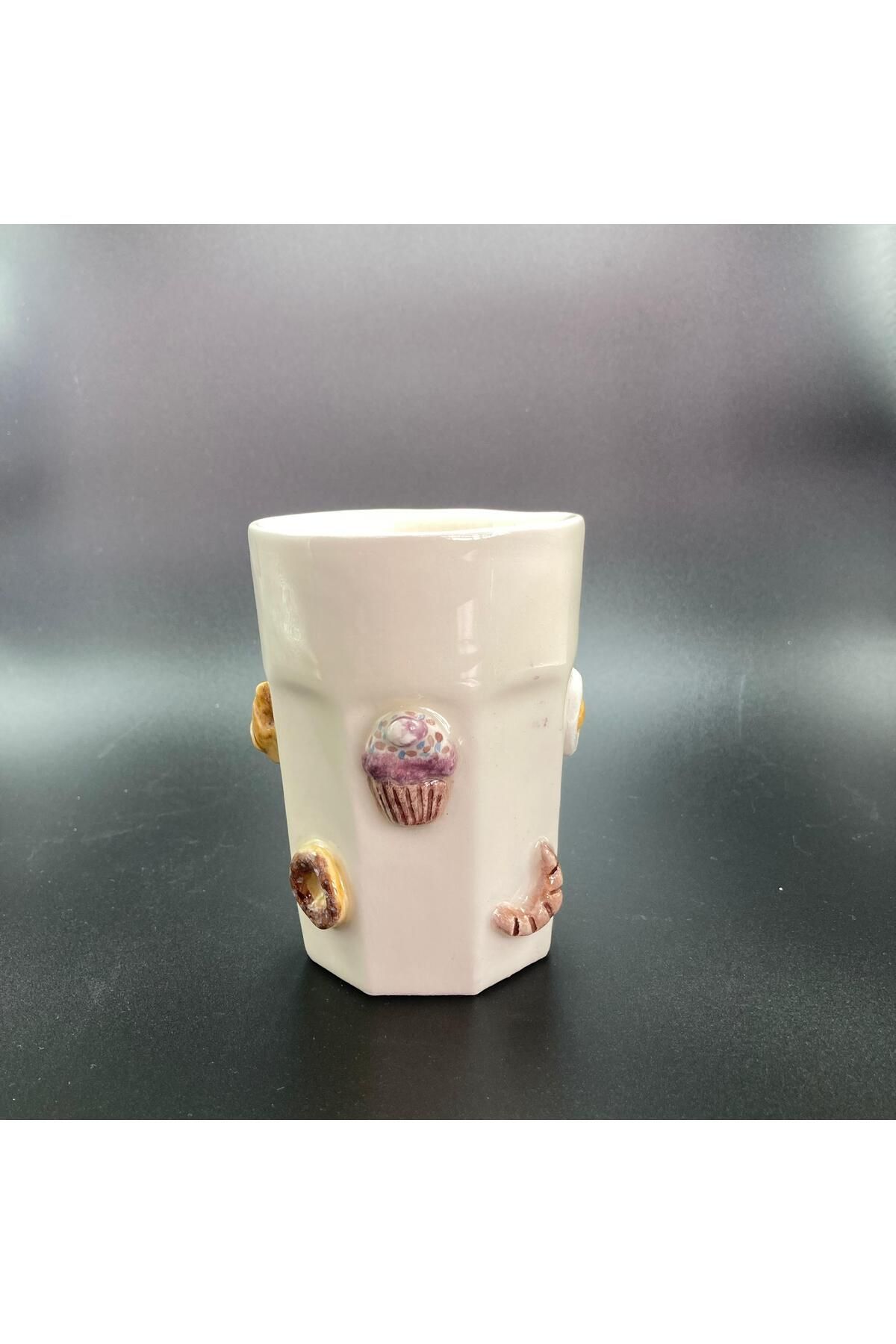 Zey Art Ceramic Design Renkli Hikayeler Su Bardağı