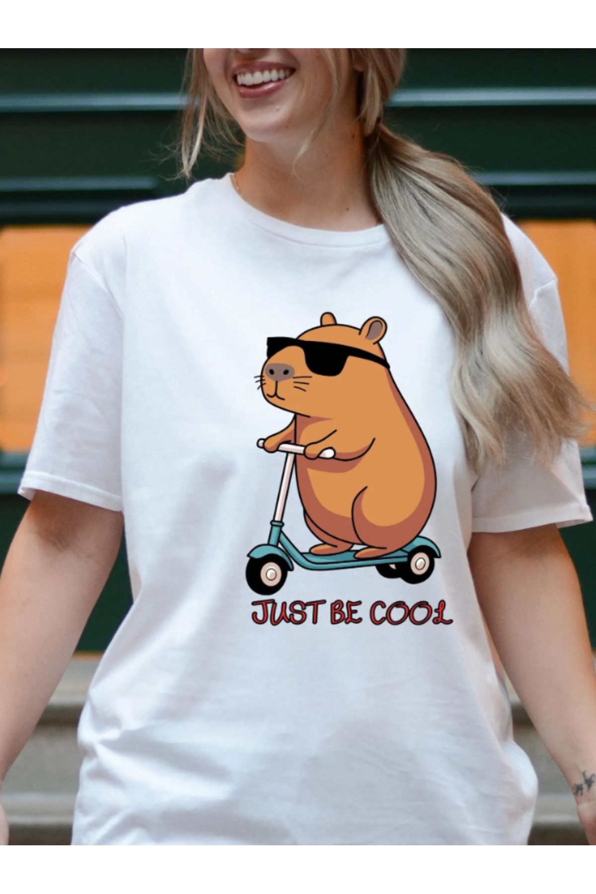 POPULUS Just Be Cool Capybara T-shirt