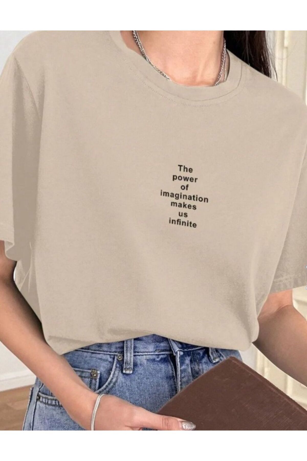 Perodia BEJ THE POWER Geniş kalıp T-Shirt