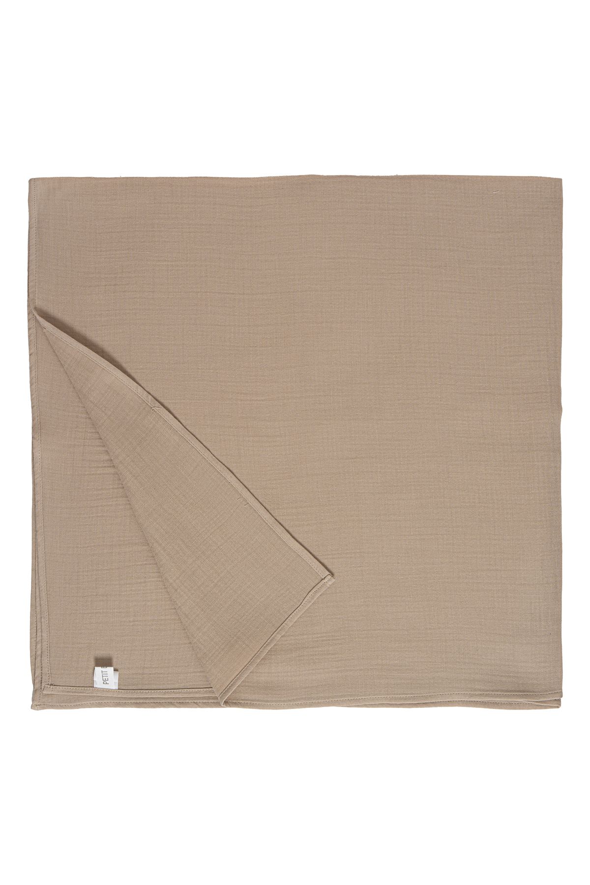 Petit Boom %100 Pamuk Çift Katlı Muslin Bebek Örtüsü Krem 100x100 cm