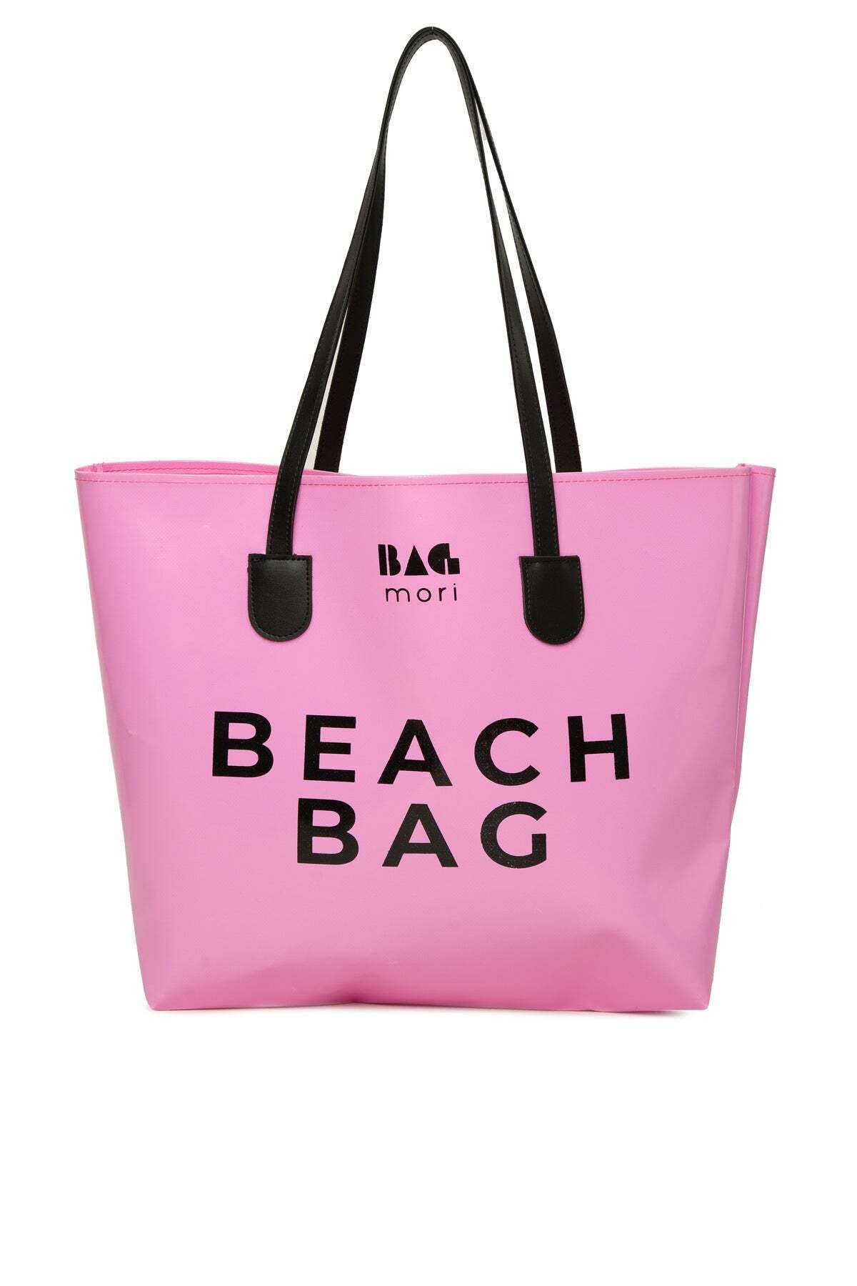 Bagmori Pembe Kadın Beach Bag Baskılı Plaj Çantası M000008612