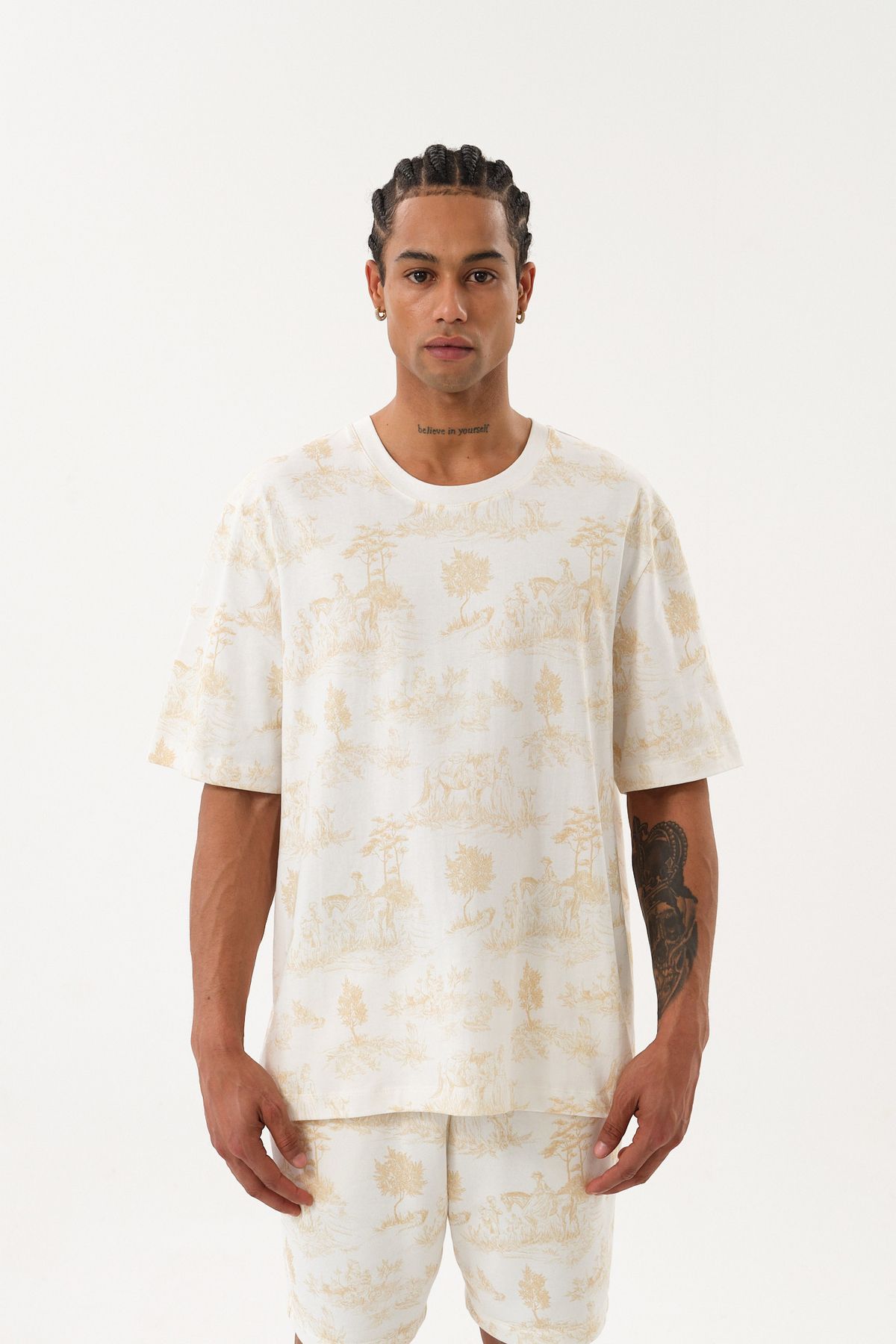SPORTEMPT Grafik Baskılı Erkek Oversize T-Shirt