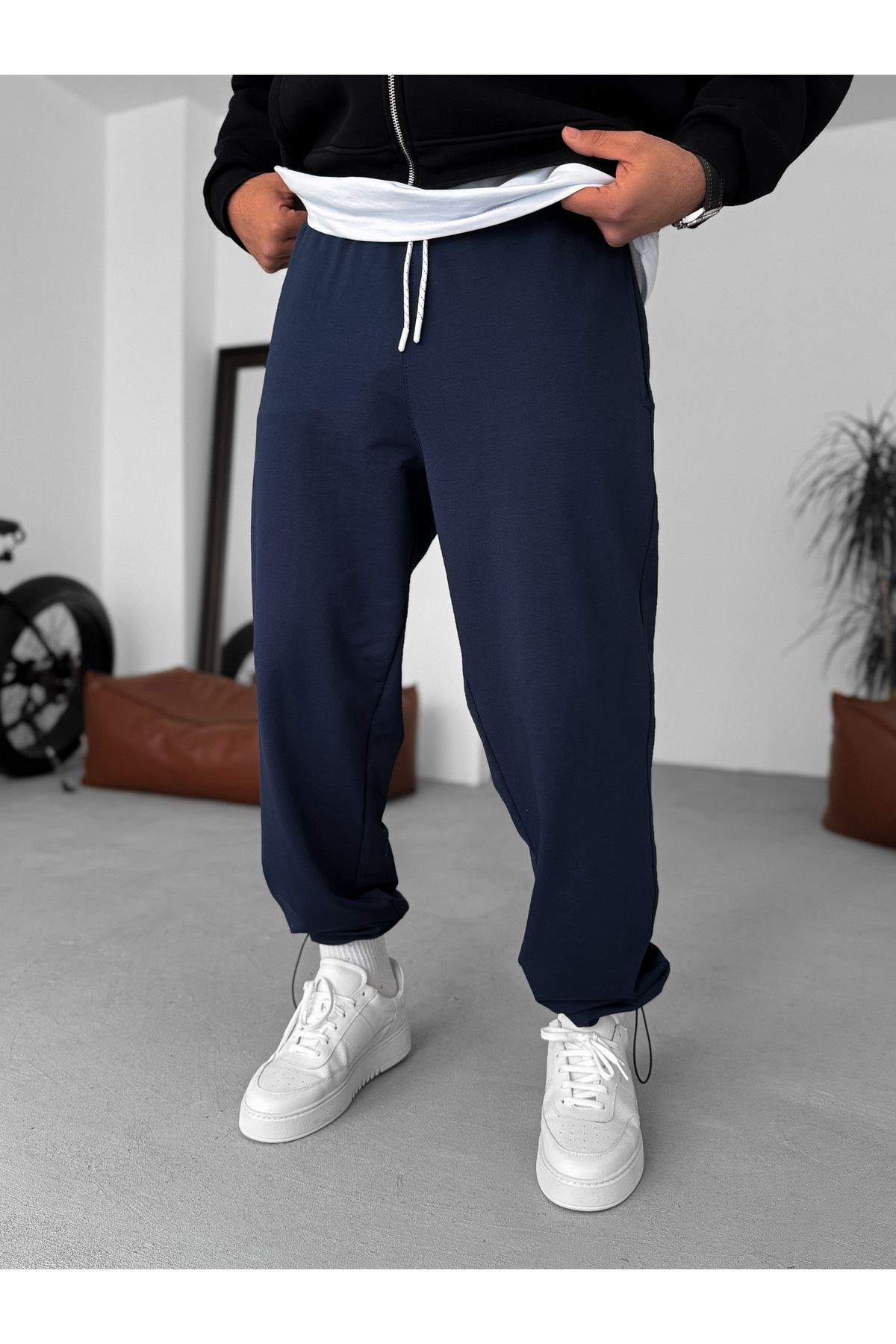 BYBASICMAN Lacivert Basic Stoper Eşofman KE-7018