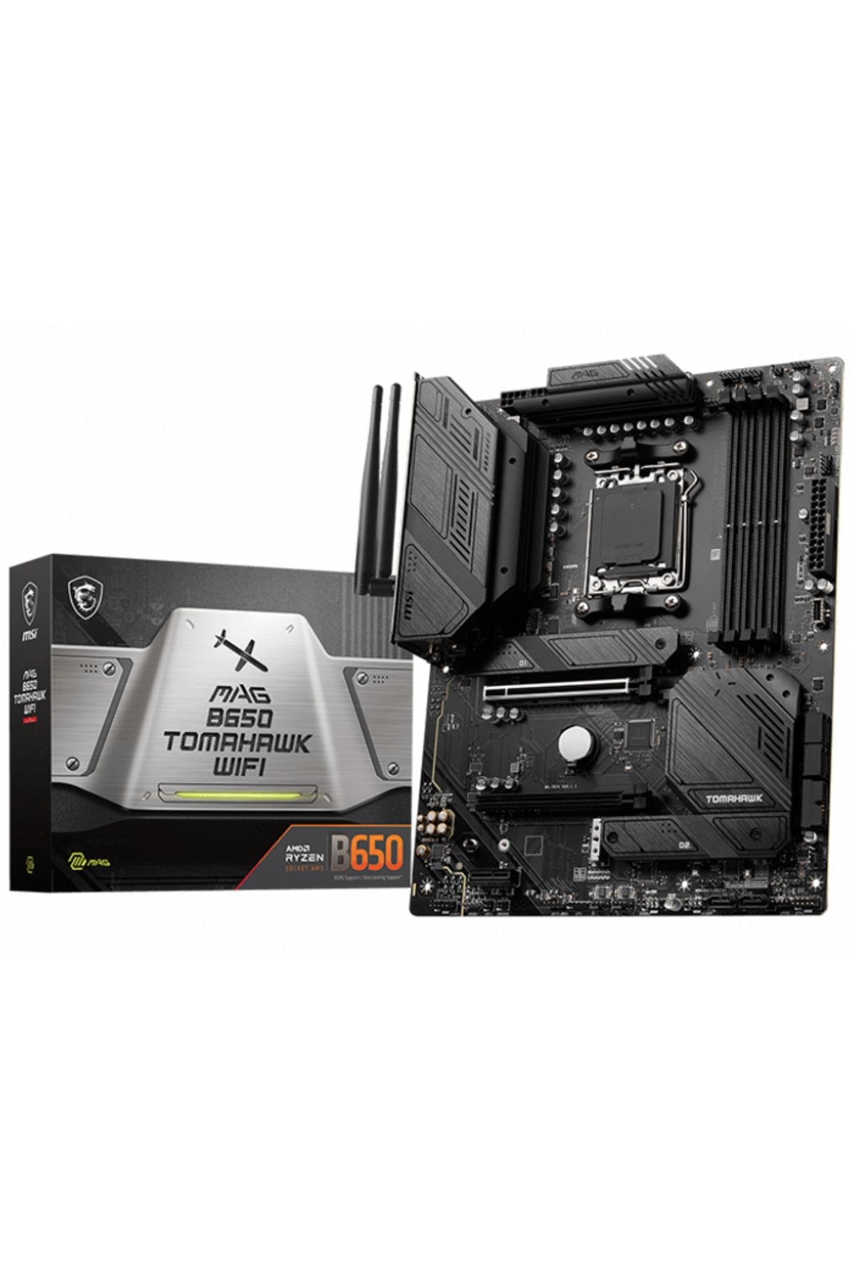 MSI-Tomahawk B650 WiFi Amd - 6600(OC)mhz Atx Gaming Motherboard - Amd B650 Socket, Am5 Ddr5 1