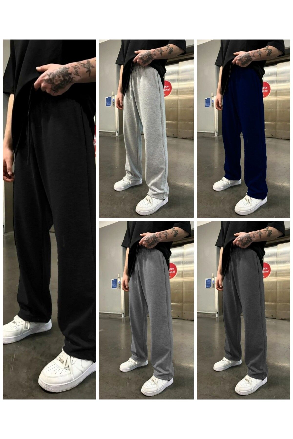 THE WHITE Kadın 5'li Baggy Düz Paça Eşofman Altı