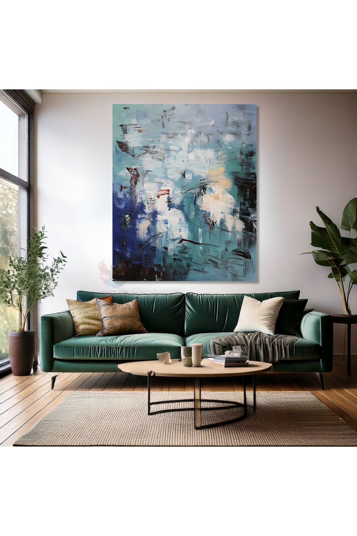 Artarilion Soyut Temalı Kanvas Tablo Modern Salon Tablosu Ev Dekorasyon Kanvas Duvar Tablosu Yeni Ev Hediyesi