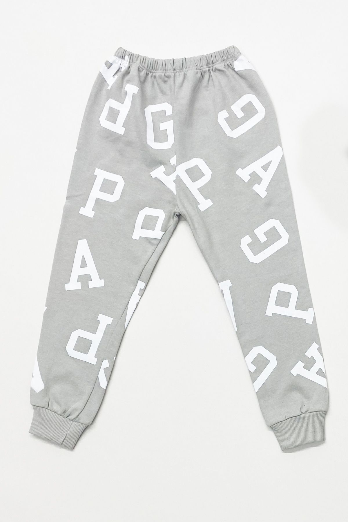 HÇM-Boy's Top and Bottom Set with Text Printed Short Sleeves B45 3