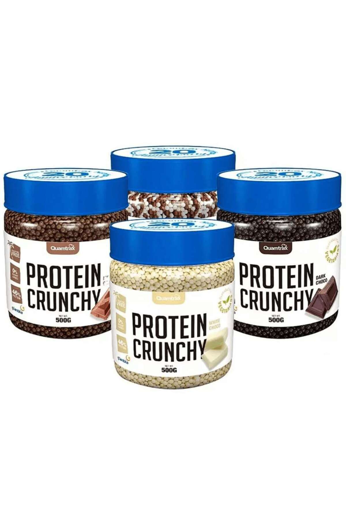 Quamtrax Bilute Proteice Protein Crunchy 500g, Quamtrax Nutrition Dark Chocolate - One Size