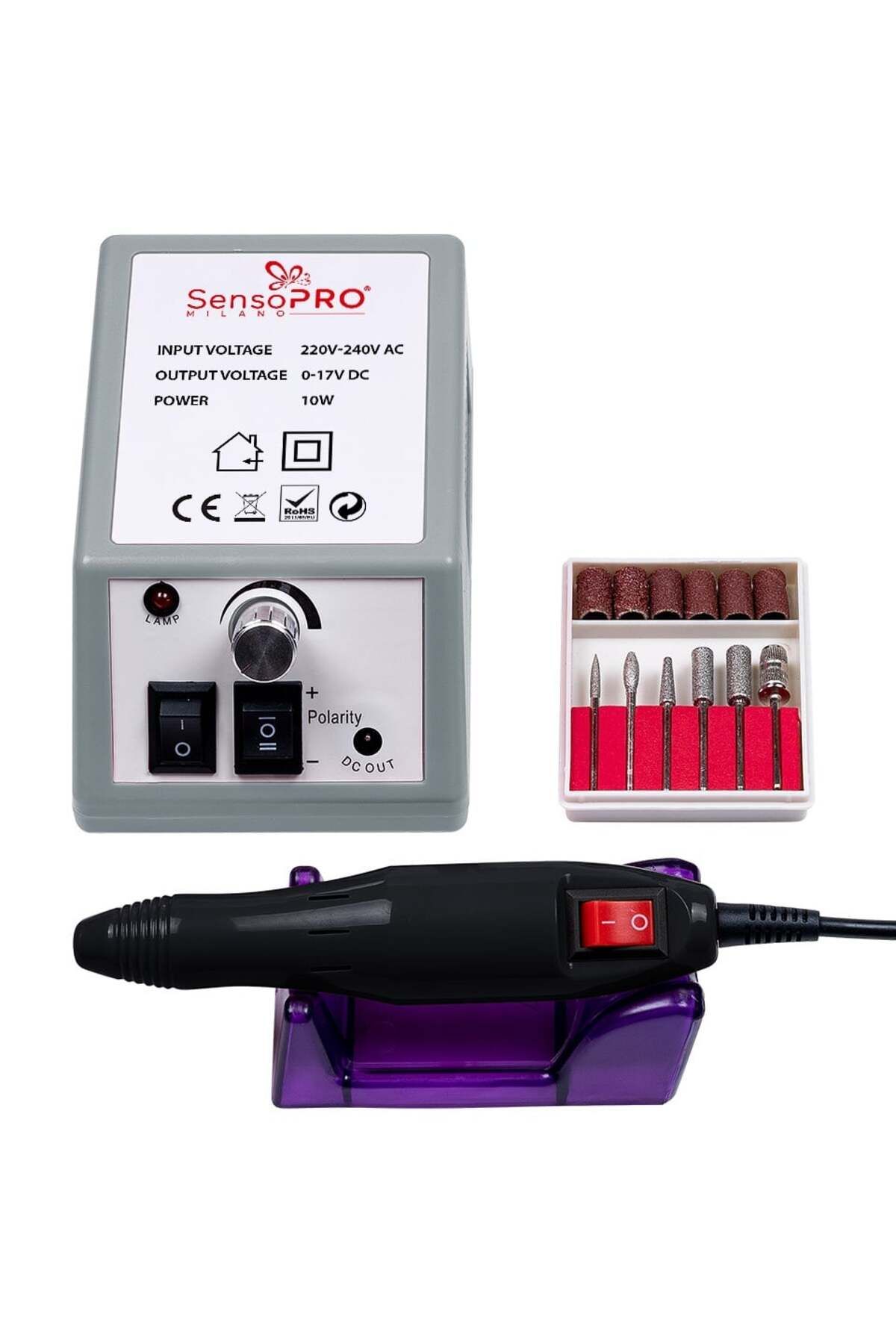 SensoPRO Milano Pilă De Unghii Profesională Star Nails, 20000 Rpm, Gri - One Size