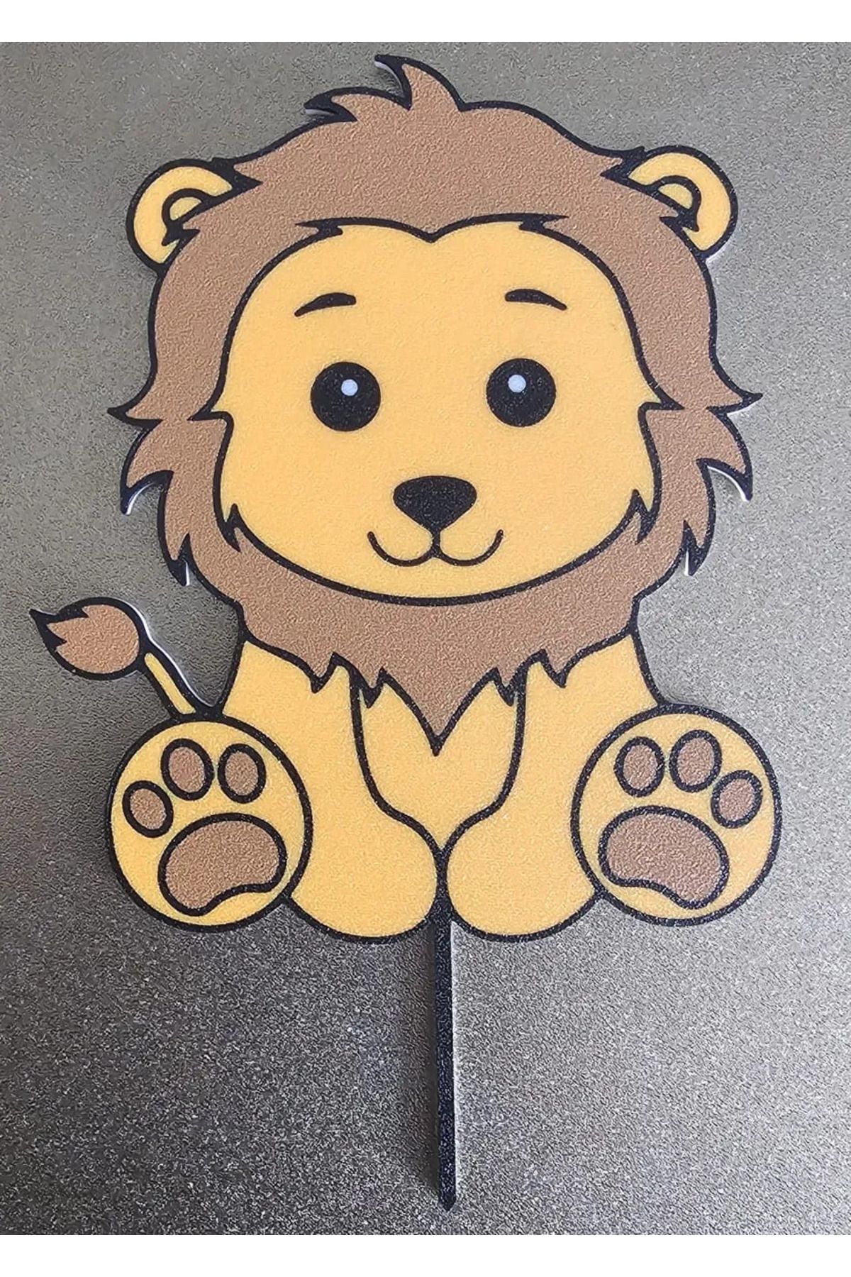 3D Craft-Lion Figure Cake Topper Birthday Cake Topper Kids Cake Topper - 5 Pcs 2