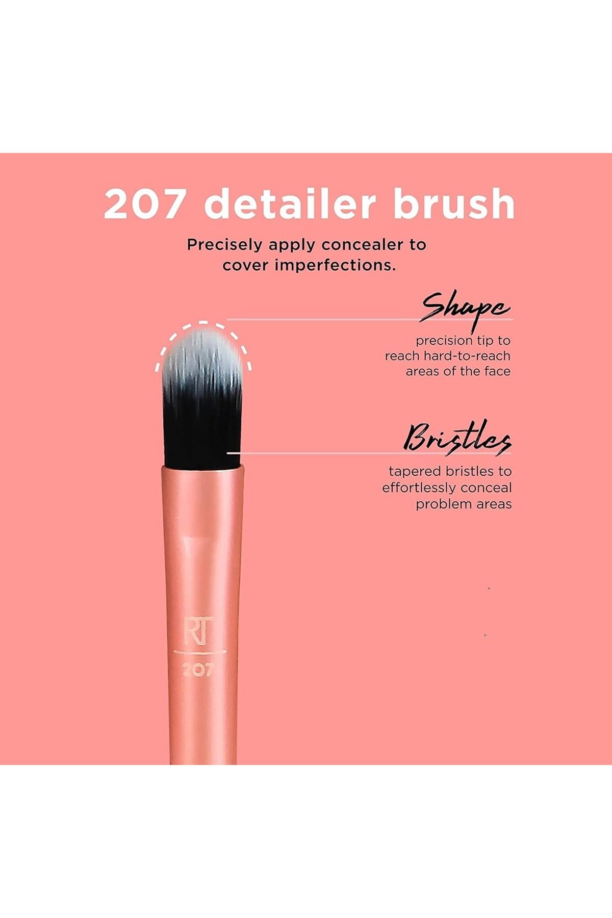 Real Techniques-Flawless Base Brush Set With Ultra Plush Custom Cut Synthetic Bristles And Extended 6