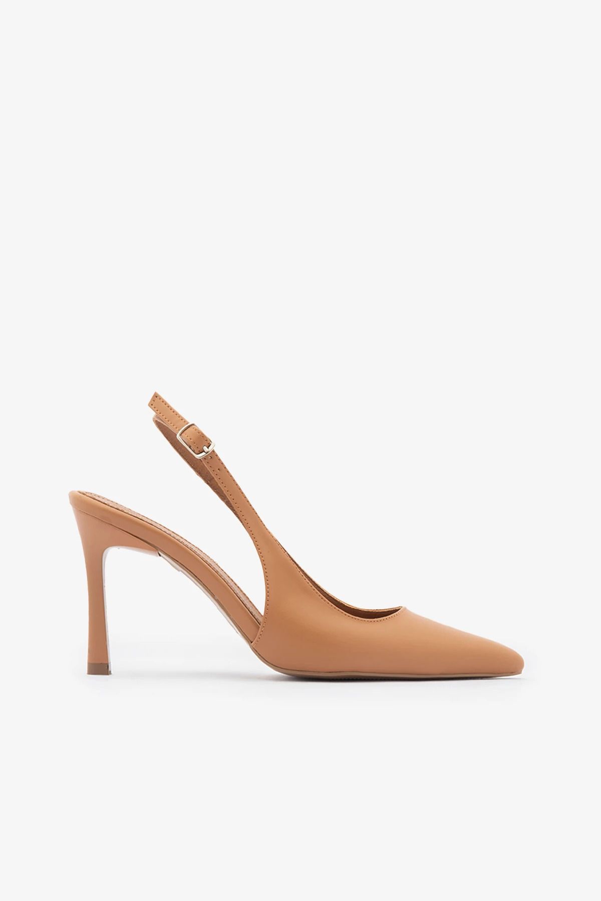 SAYL Taba İçi Hakiki Deri Arkası Açık Stiletto
