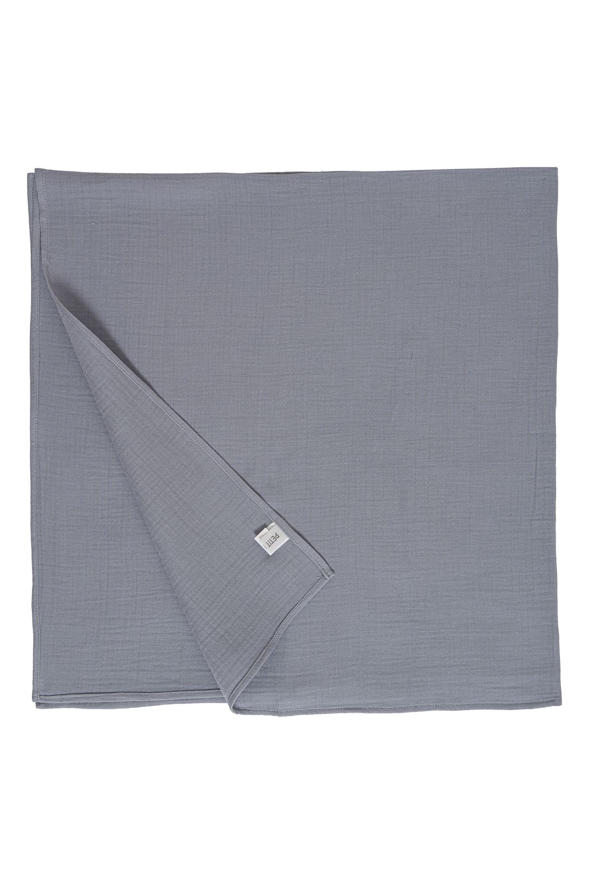Petit Boom %100 Pamuk Çift Katlı Muslin Bebek Örtüsü Gri 100x100 cm