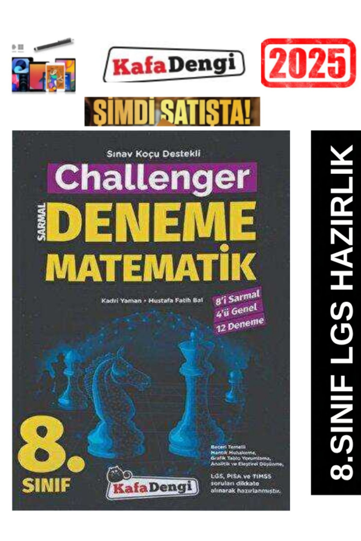 Marsis Yayınları KAFADENGİ YAYINLARI 8.Sınıf Matematik 12 li Branş Deneme+Android Kalem