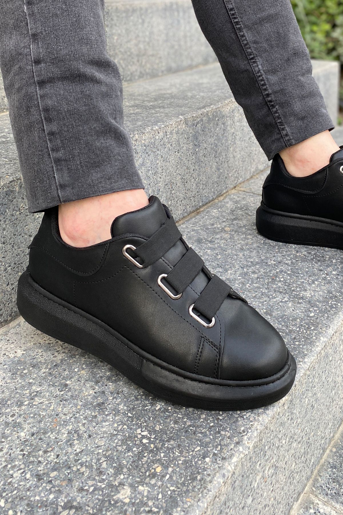 Luis Toronto LT103 SIYAH ST Lastikli Erkek Sneaker
