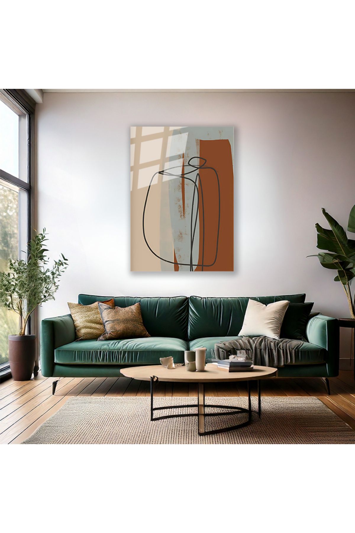 Artarilion Cam Duvar Tablosu Soyut Dijital Baskı Salon Tablosu Modern Tasarım Tablo