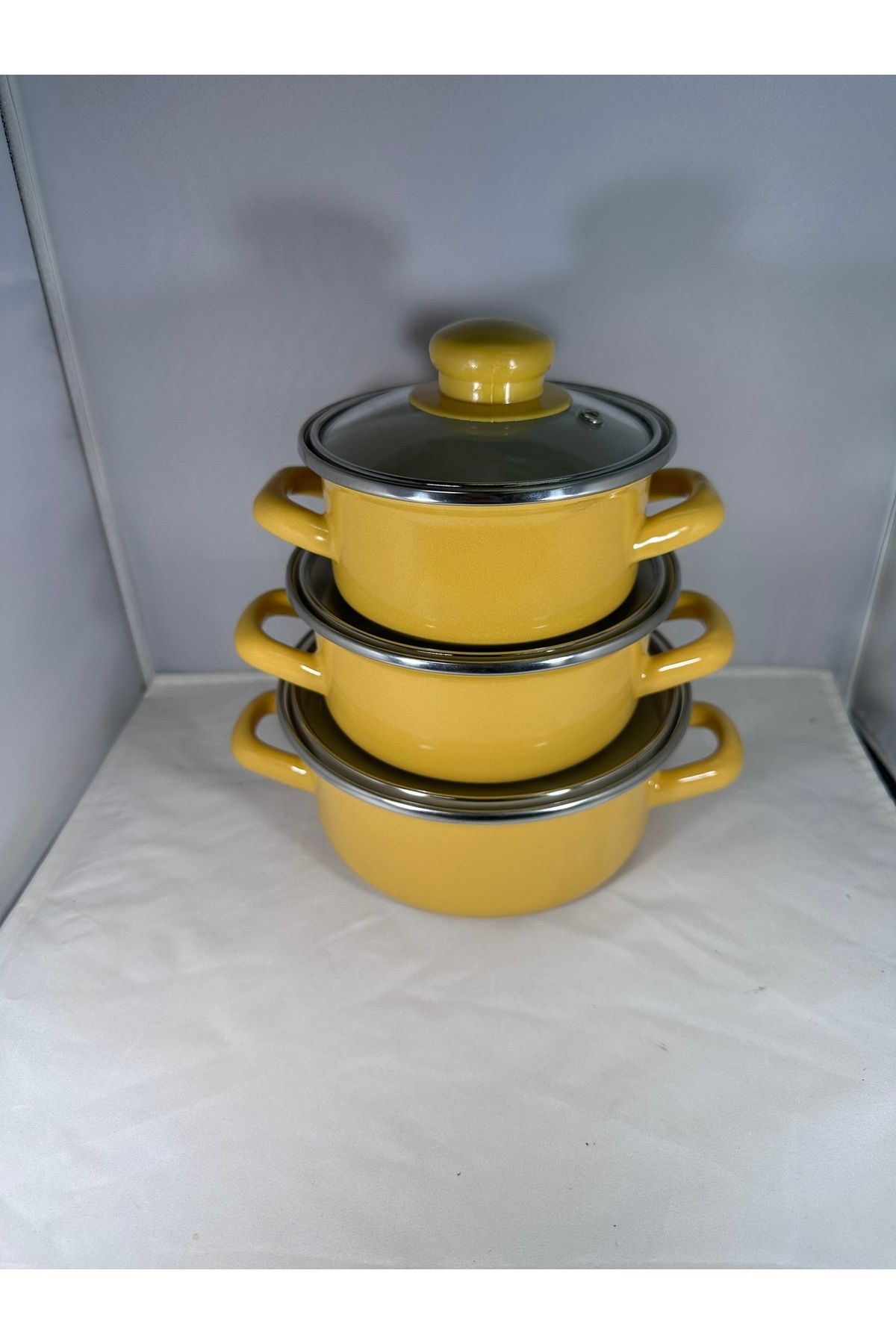 EmayeBurada-Flame Enamel Mini Pot Set Enamel 6 Piece Storage Container Set 2