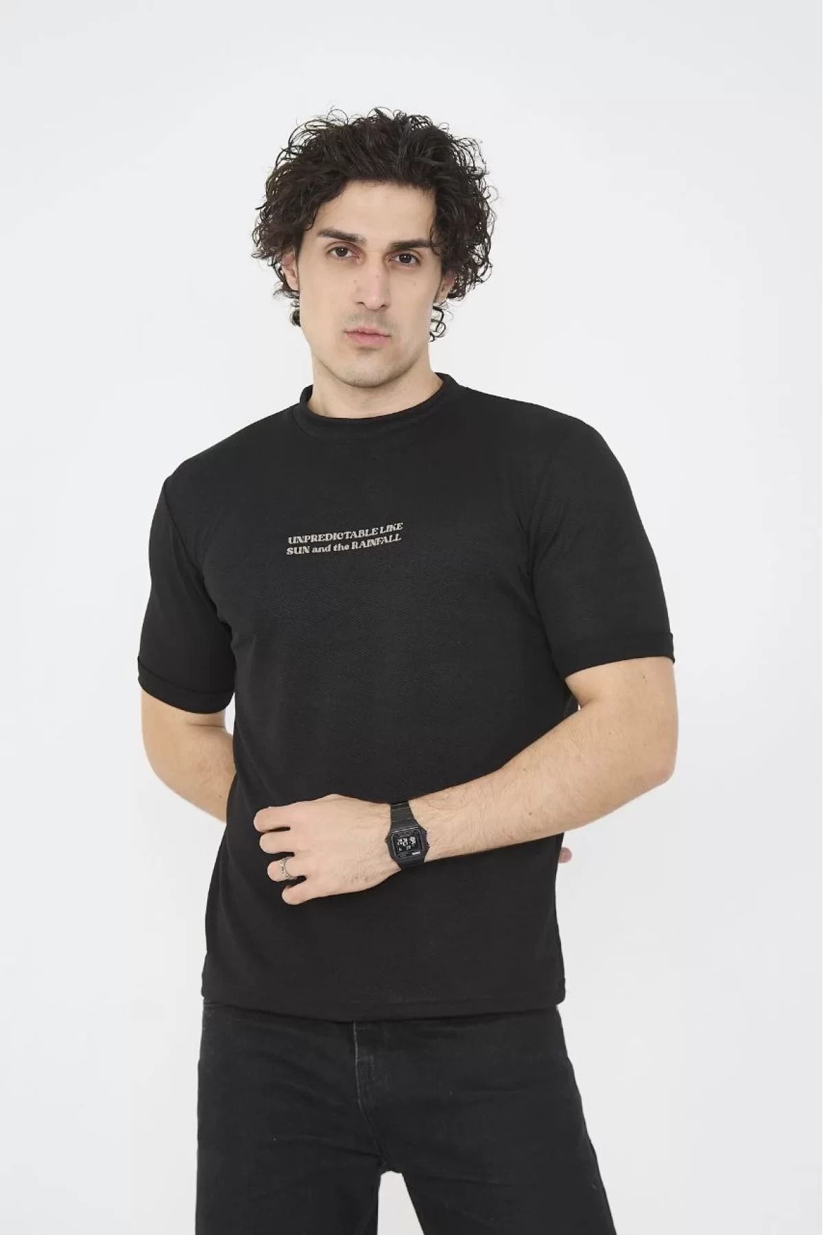 İndigo Park Erkek tişört Unisex Bisiklet Yaka Slim fit T-Shirt