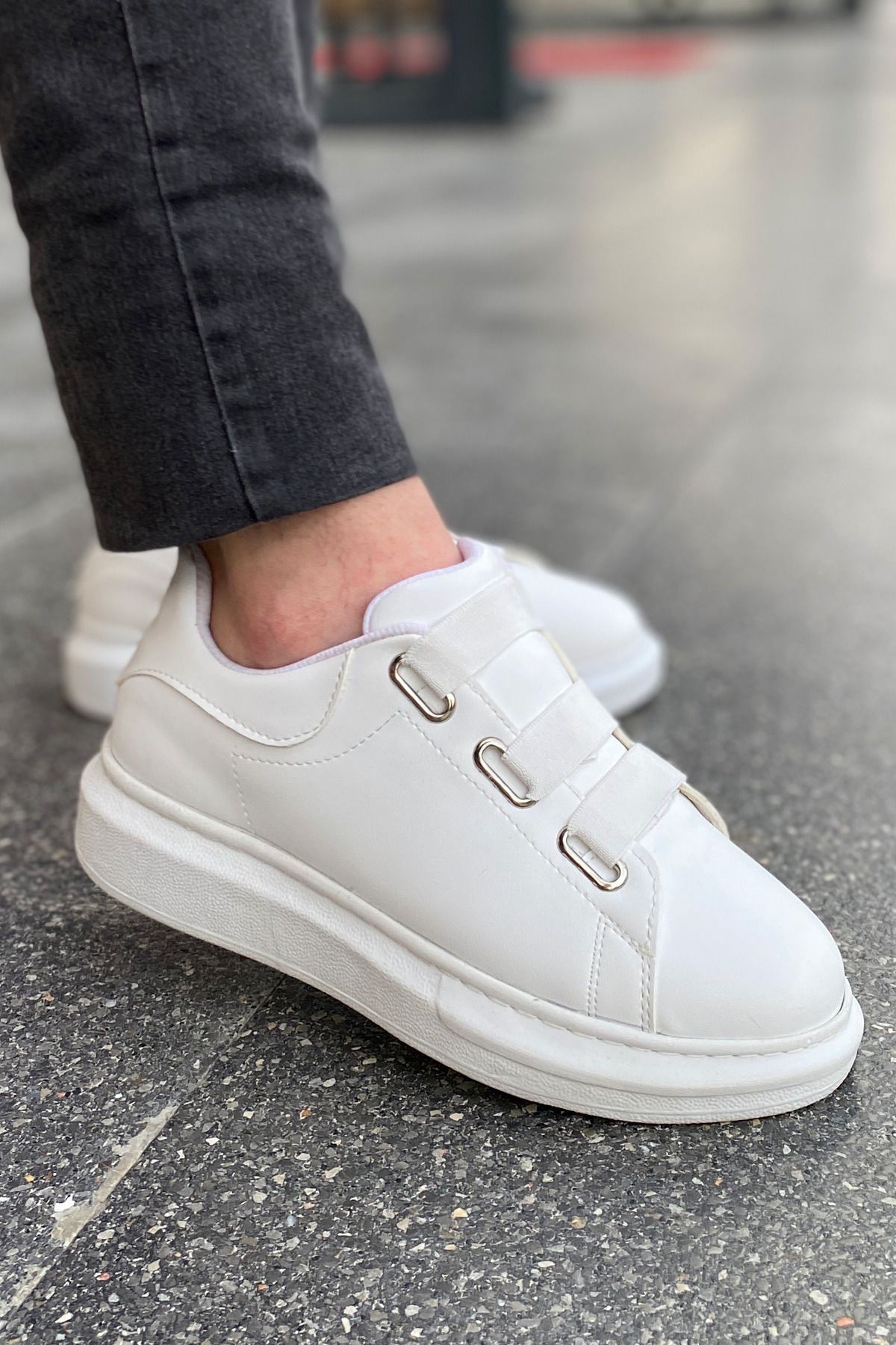 Luis Toronto LT103 BEYAZ Lastikli Erkek Sneaker