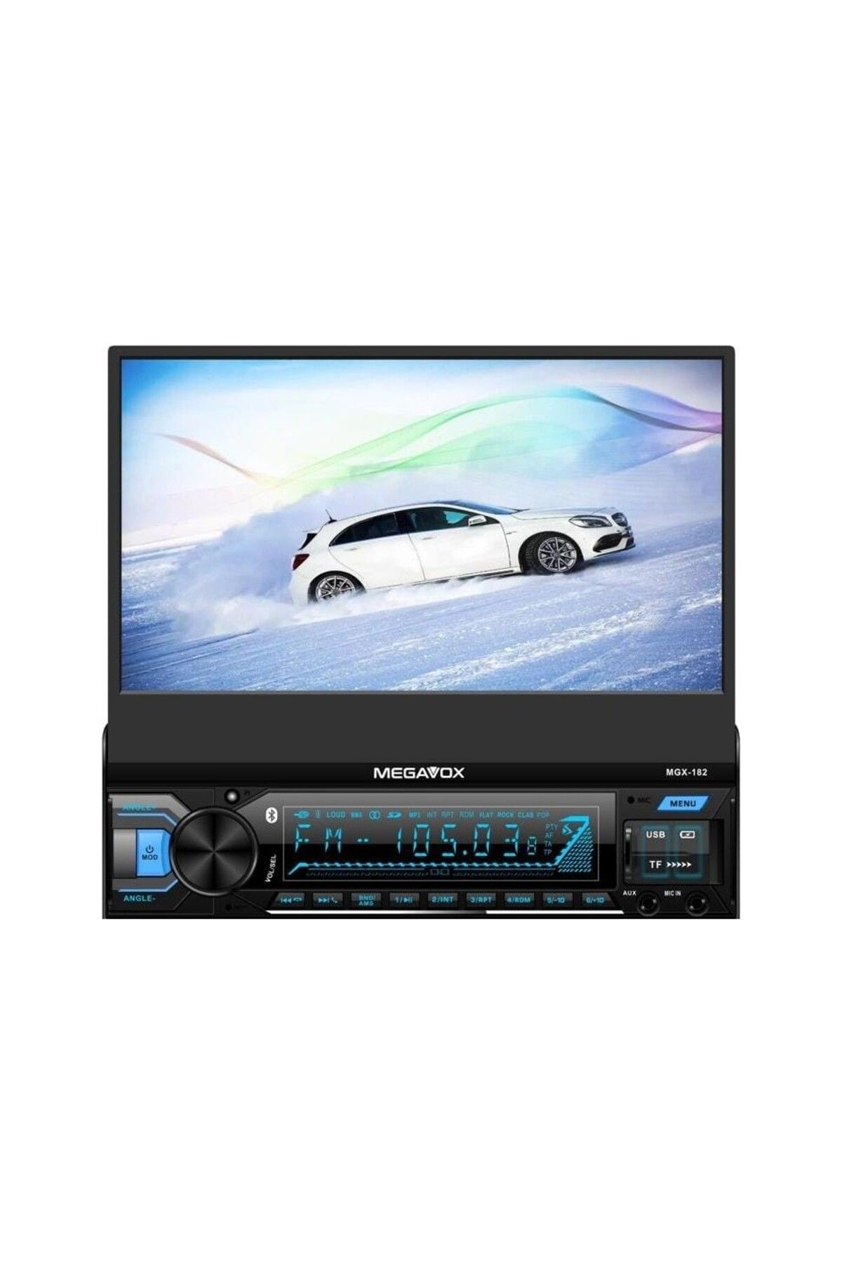megavox Mgx-182 4x60w 7inç Indash Oto Teyp Mirrorlink/ Mp5/usb/sd/fm/bt/kumanda