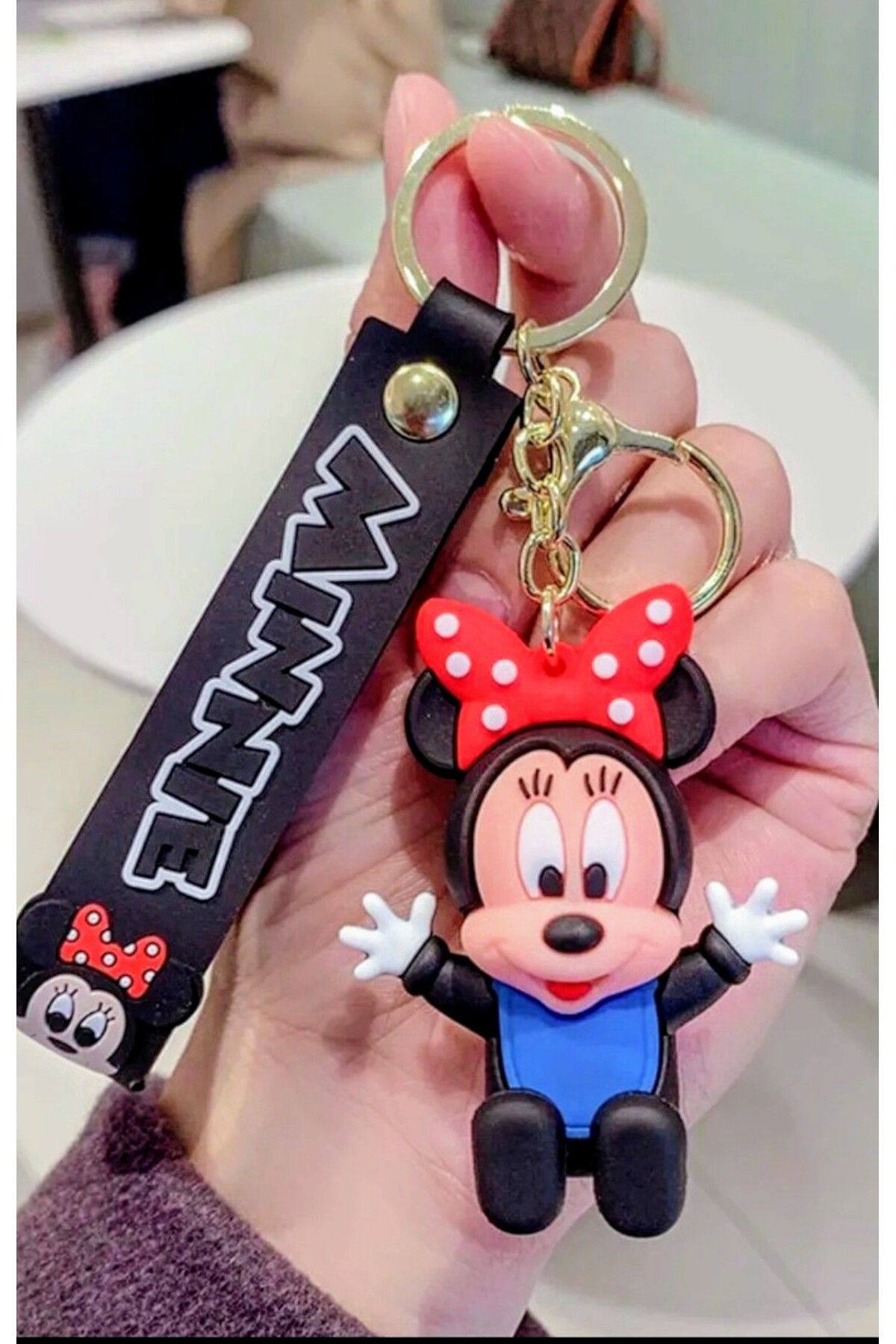 Mimi Aksesuar 3D Büyük Boy Bebek Mickey Mause Slikon Anahtarlık Ve çanta aksesuarı
