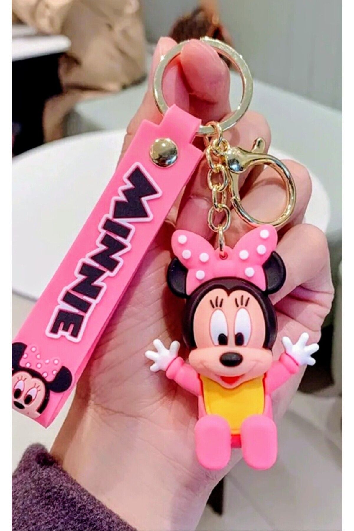 Mimi Aksesuar 3d Büyük Boy Bebek Mickey Mause Slikon Anahtarlık Ve Çanta Aksesuarı