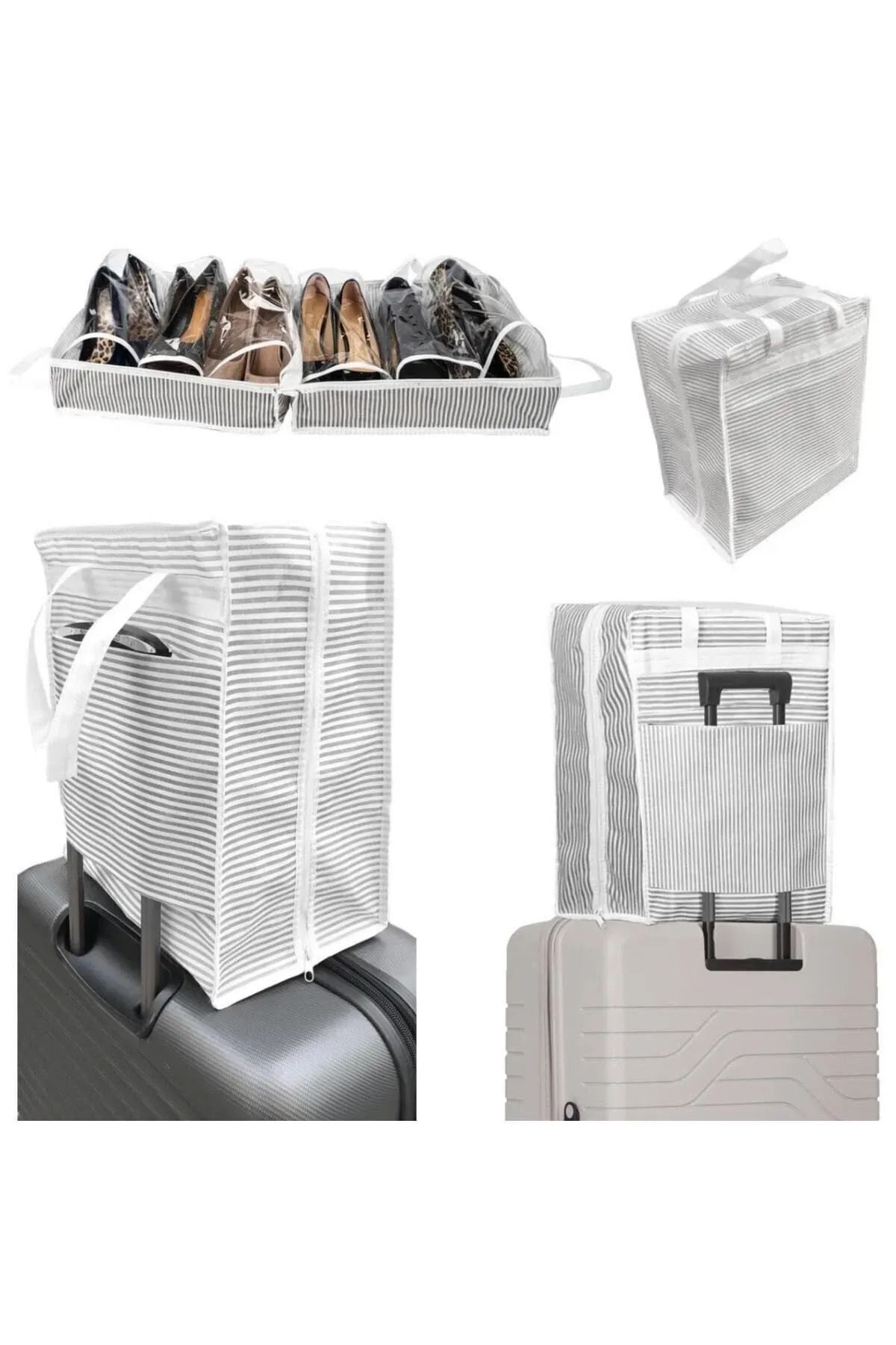 MorPort-Suport pentru pantofi cu model cu 6 compartimente Suport pentru bagaje de tip călătorie (35x22x40) 2