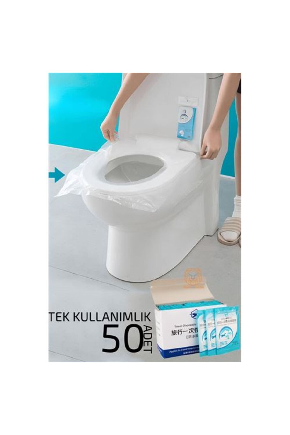 Skygo Klozet Kapağı Kılıfı Hijyenik Tek Kullanımlık 50 ADET