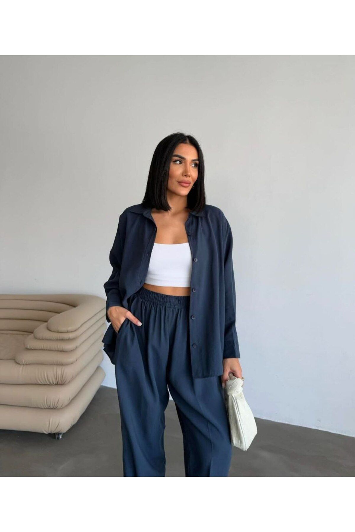Boutique Sirena Dokulu Gömlekli Takım
